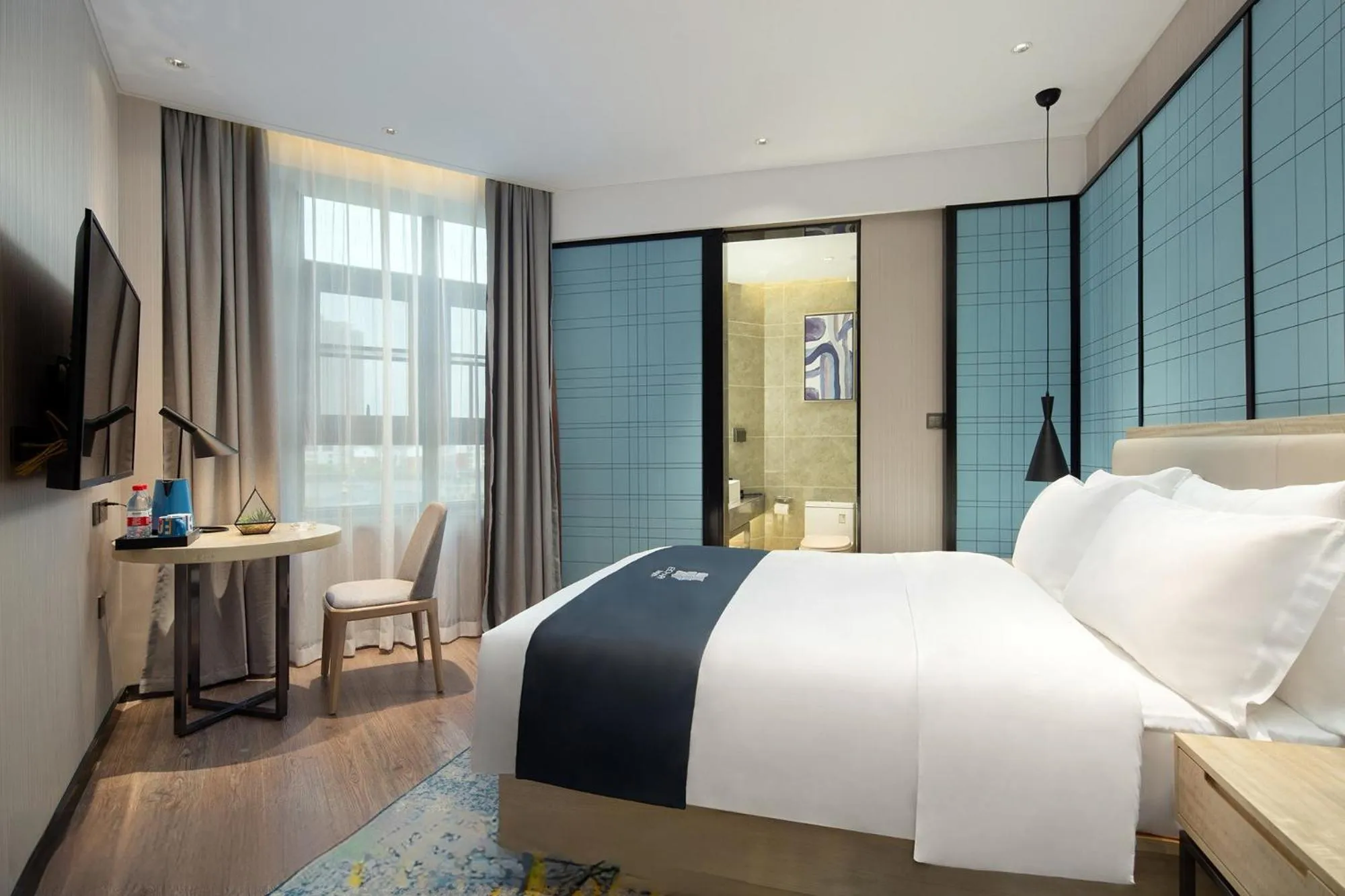 Bed in Echarm Hotel Changsha Huangxing Avenue Airport Store