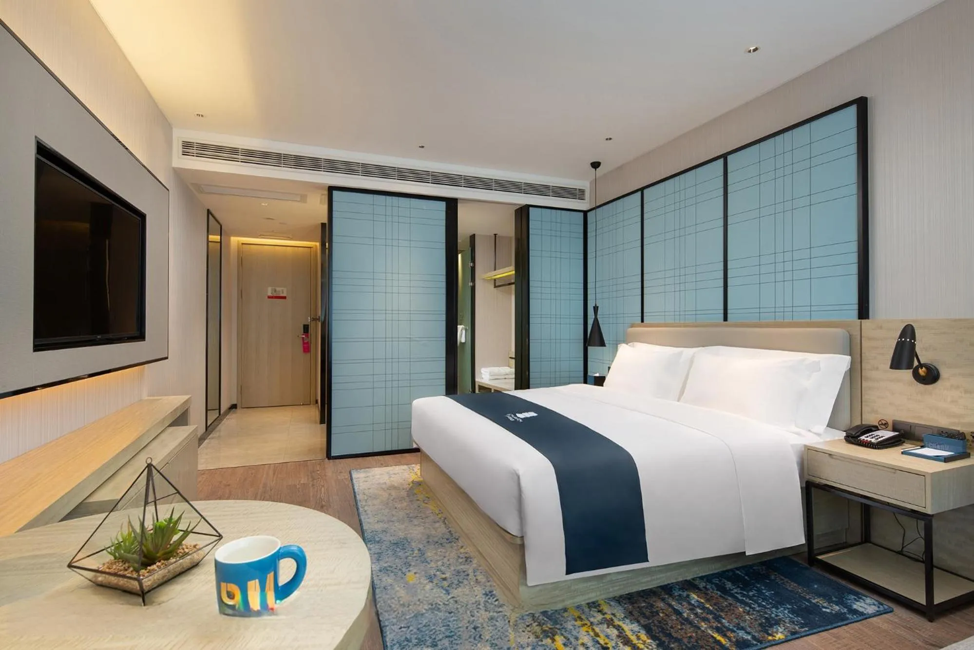 Bed in Echarm Hotel Changsha Huangxing Avenue Airport Store