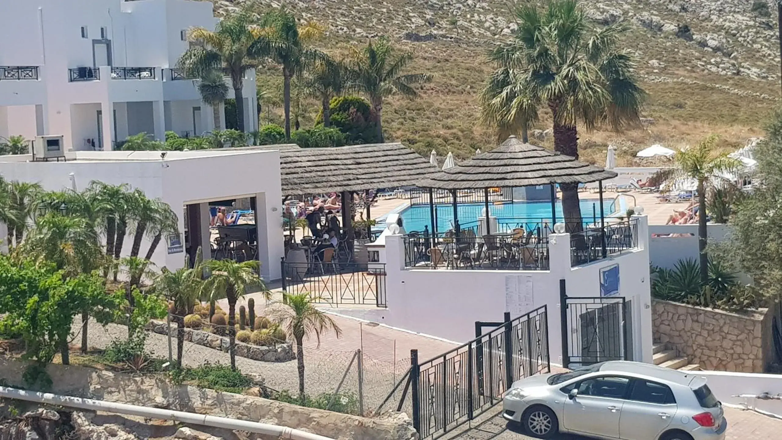 Pool view in 'Lindian Myth' Sea View Studios Pool view in 'Lindian Myth' Sea View Studios