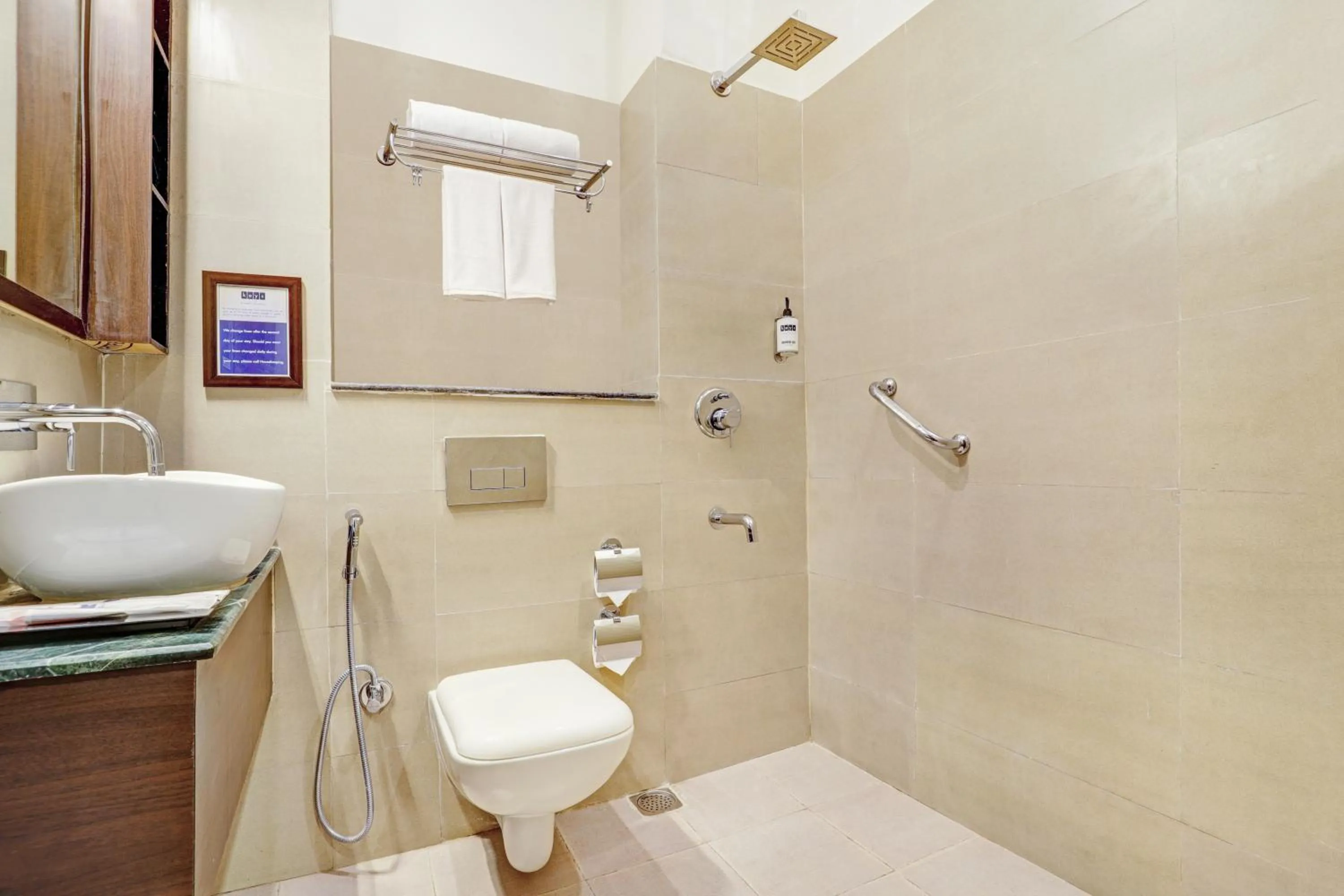 Shower in One Earth City Heart Rishikesh