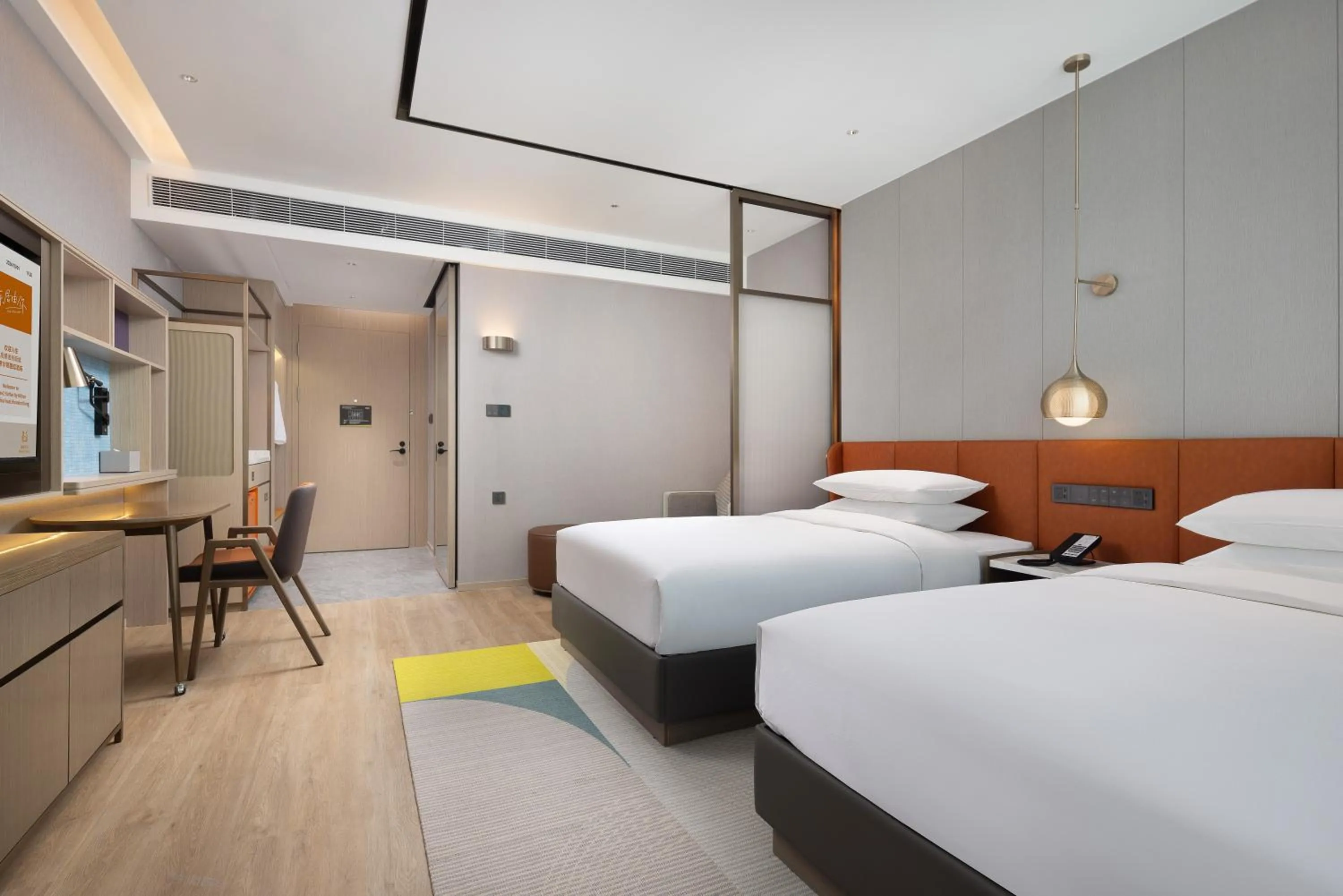 Seating area, Bed in Home2 Suite by Hilton Chengdu Huaizhou New Town