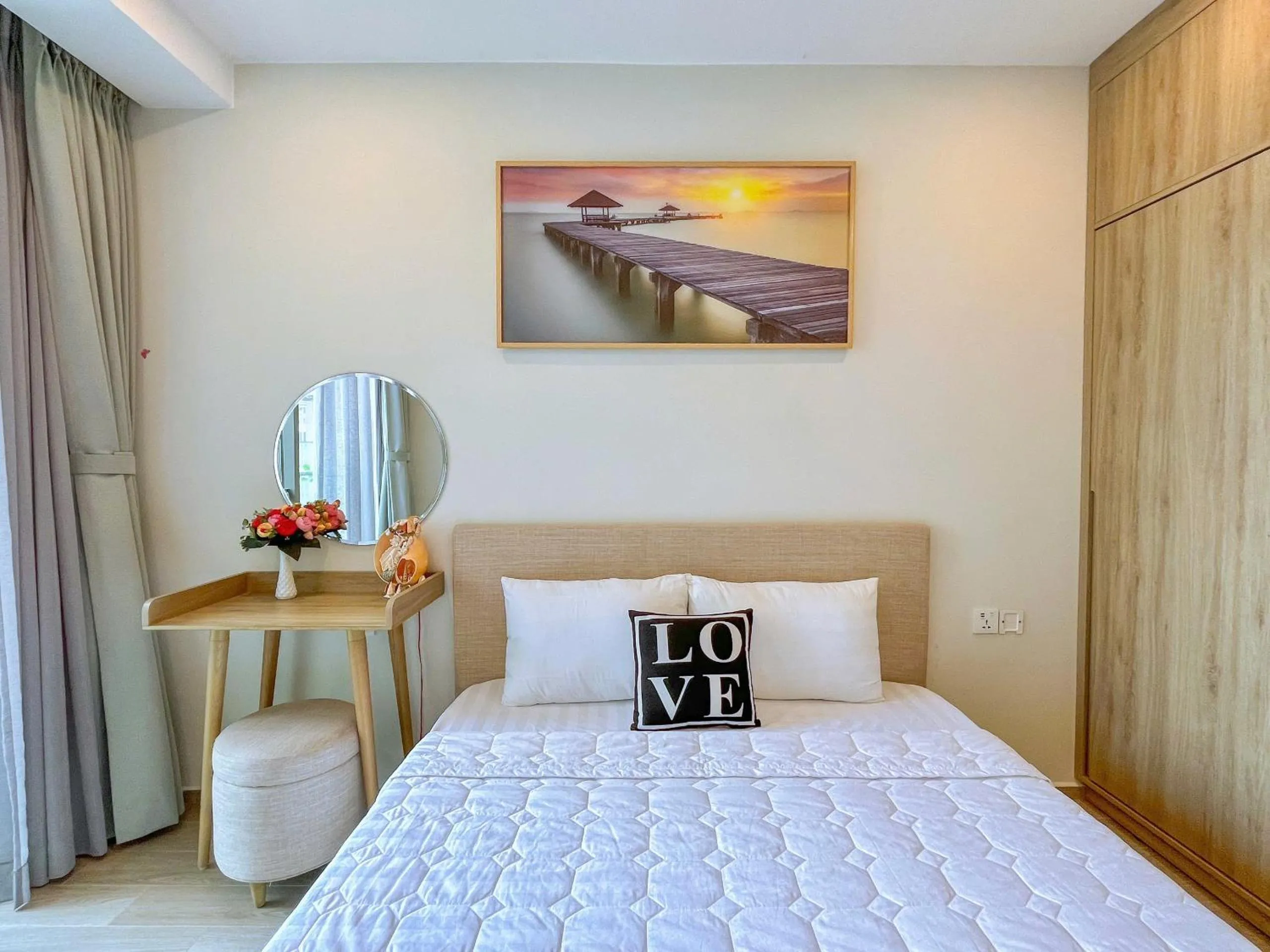 Bed in The Sóng Vũng Tàu - Thương's Homestay