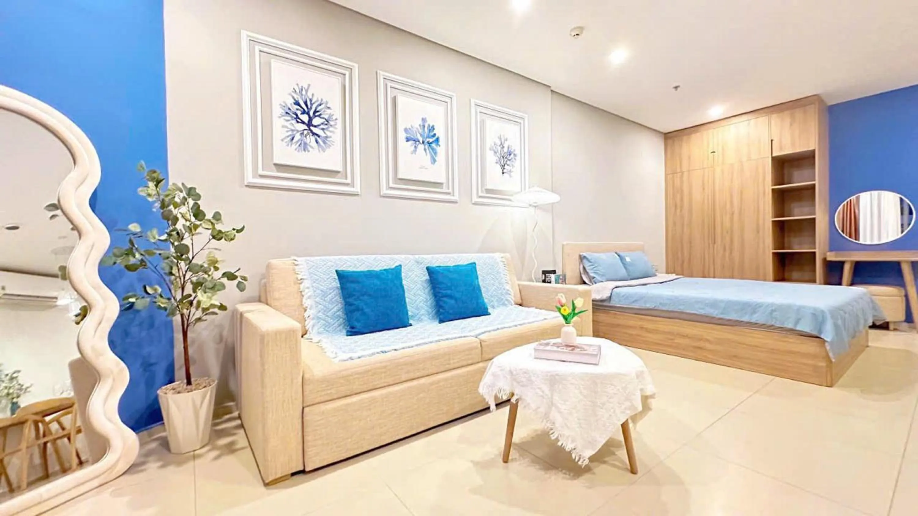 Bed in The Sóng Vũng Tàu - Thương's Homestay