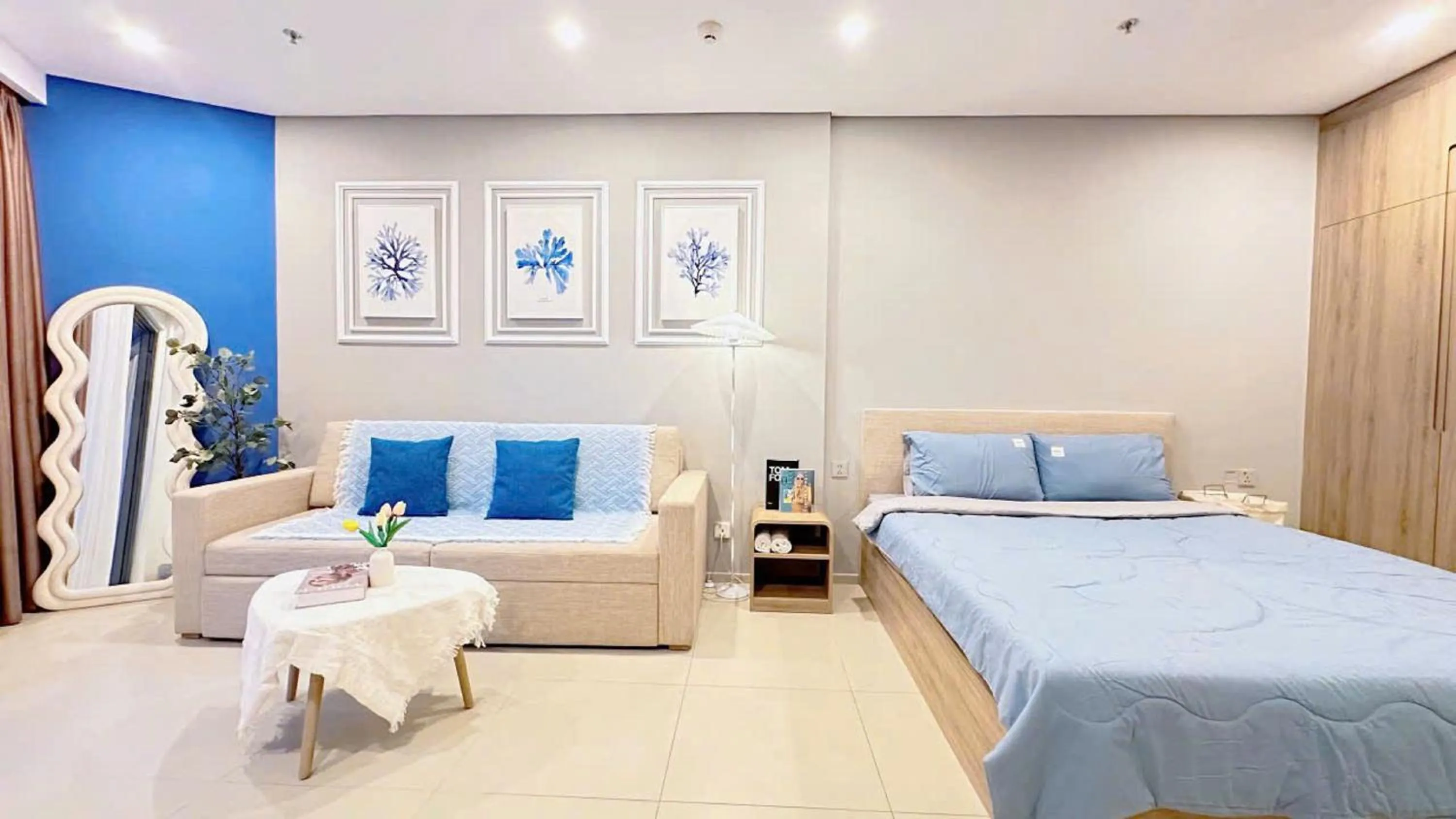 Bed in The Sóng Vũng Tàu - Thương's Homestay