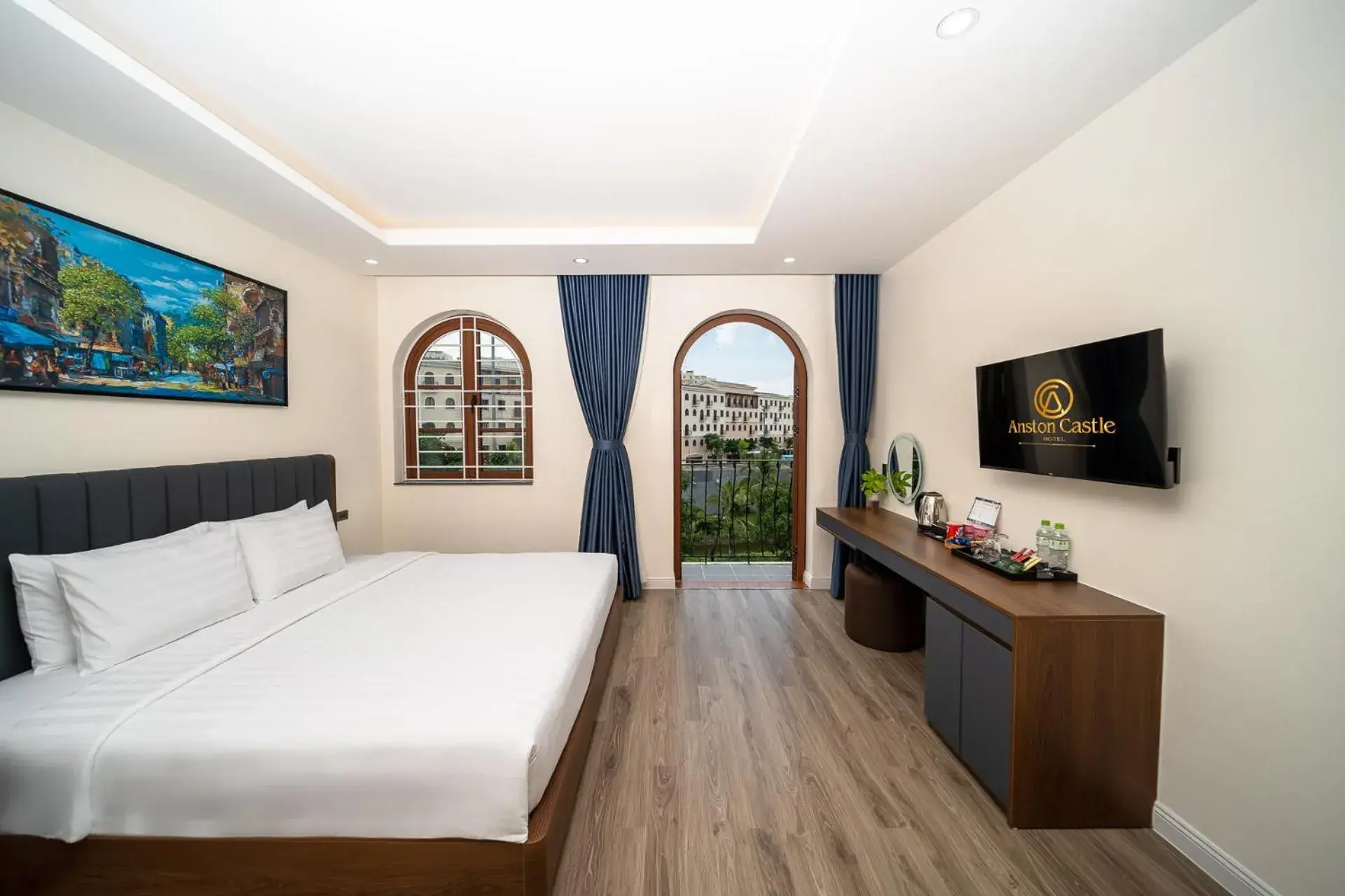 Bedroom, Bed in Anston Castle Hotel Phu Quoc Sunset Town Bedroom, Bed in Anston Castle Hotel Phu Quoc Sunset Town