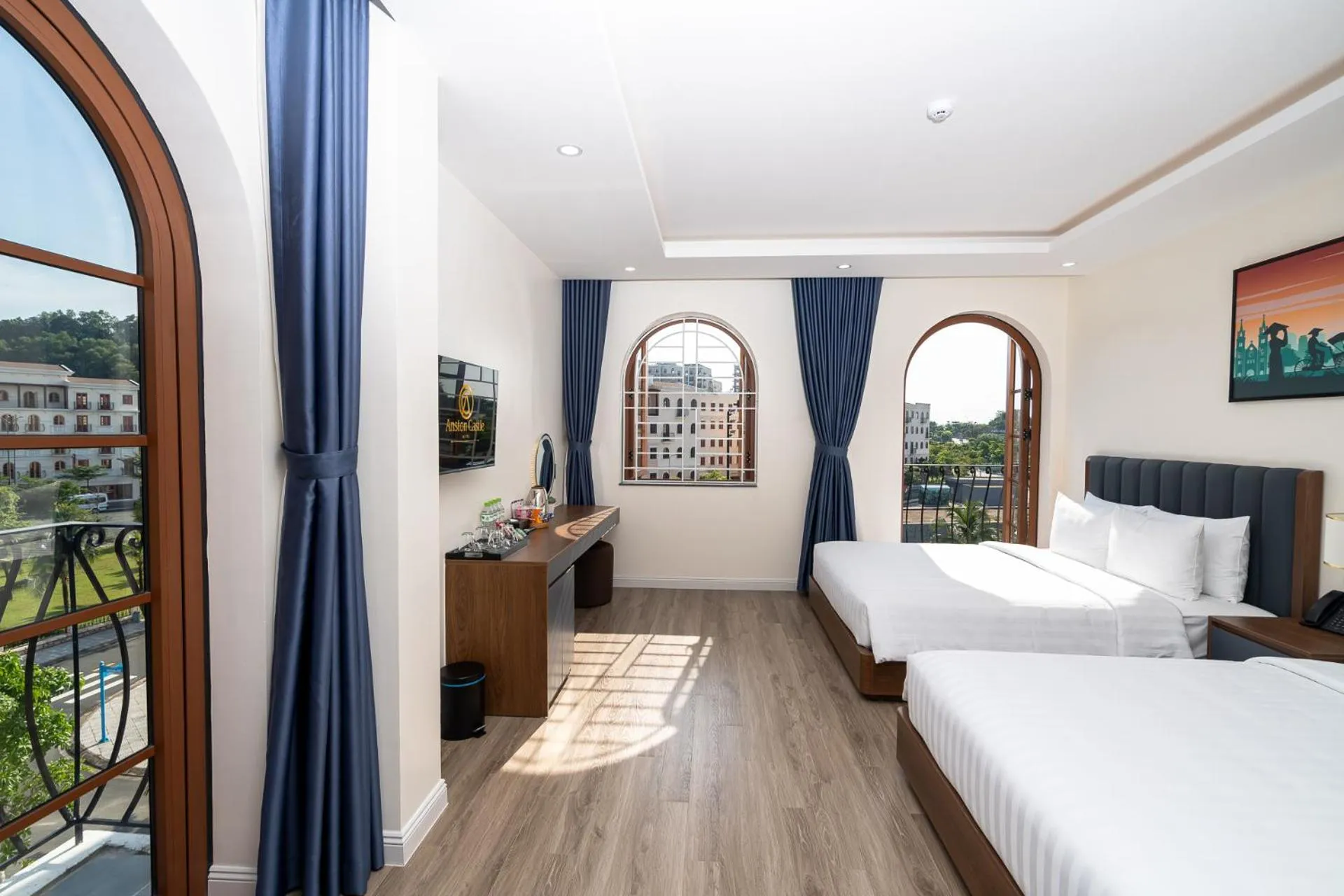 Bedroom, Bed in Anston Castle Hotel Phu Quoc Sunset Town