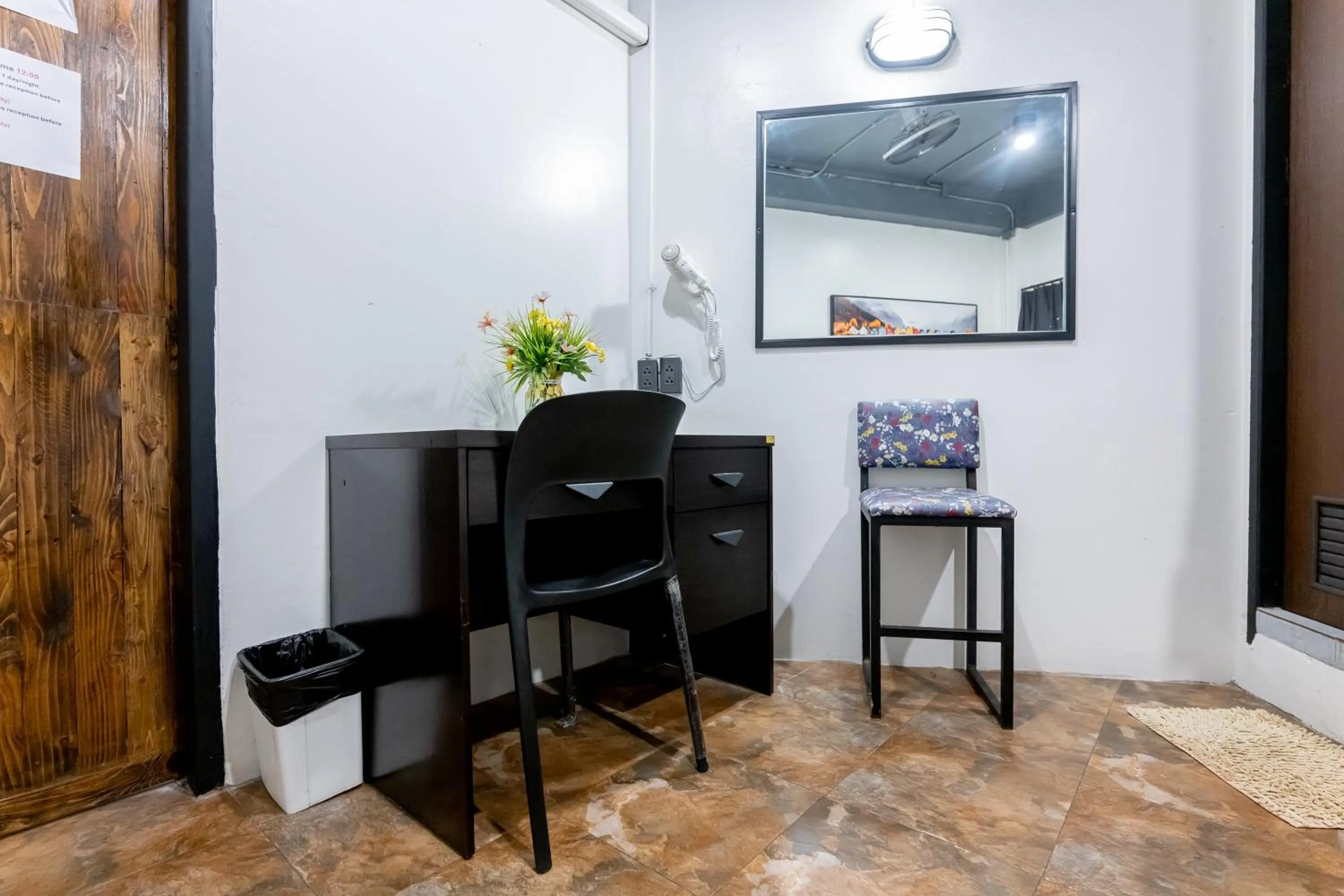 Seating area in Vibes Hostel Bangkok