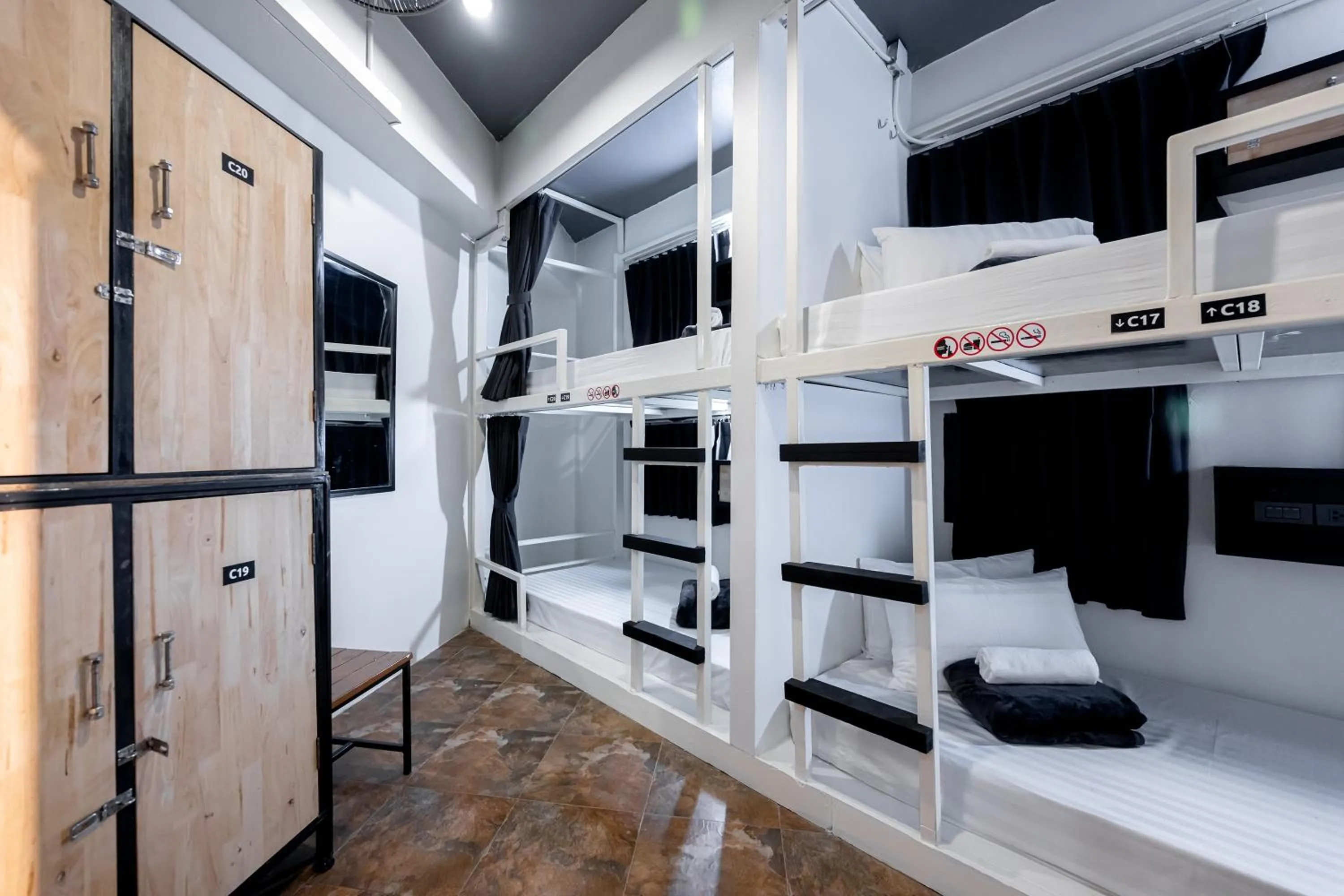 Photo of the whole room in Vibes Hostel Bangkok