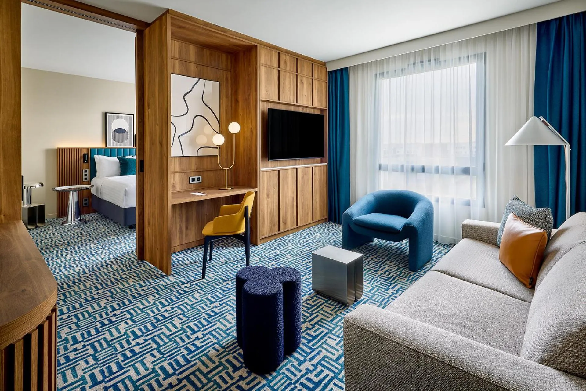 Bedroom, Bed in Courtyard by Marriott Lyon Eurexpo Stadium