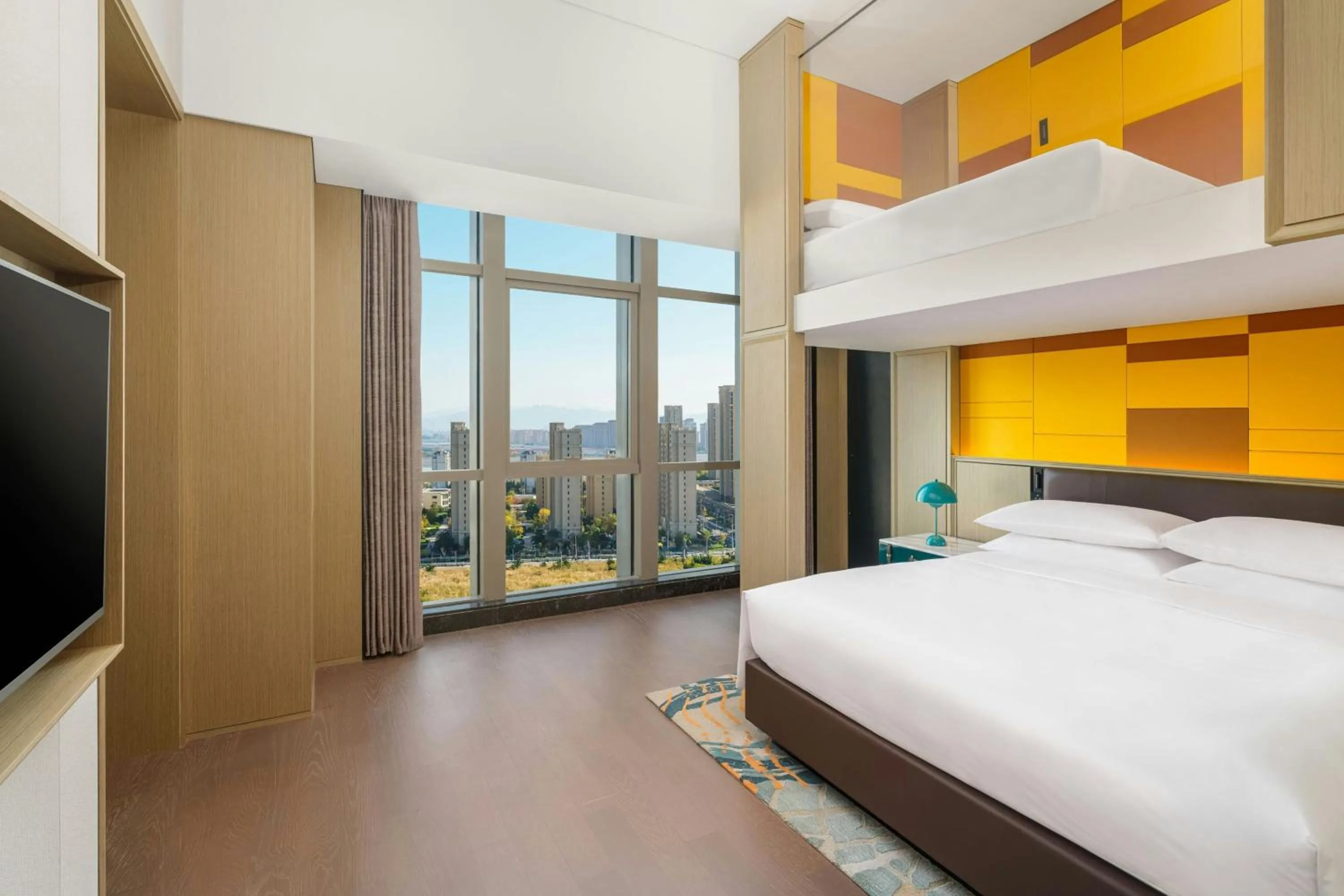 Bedroom, Bed in Renaissance Qingdao Hotel