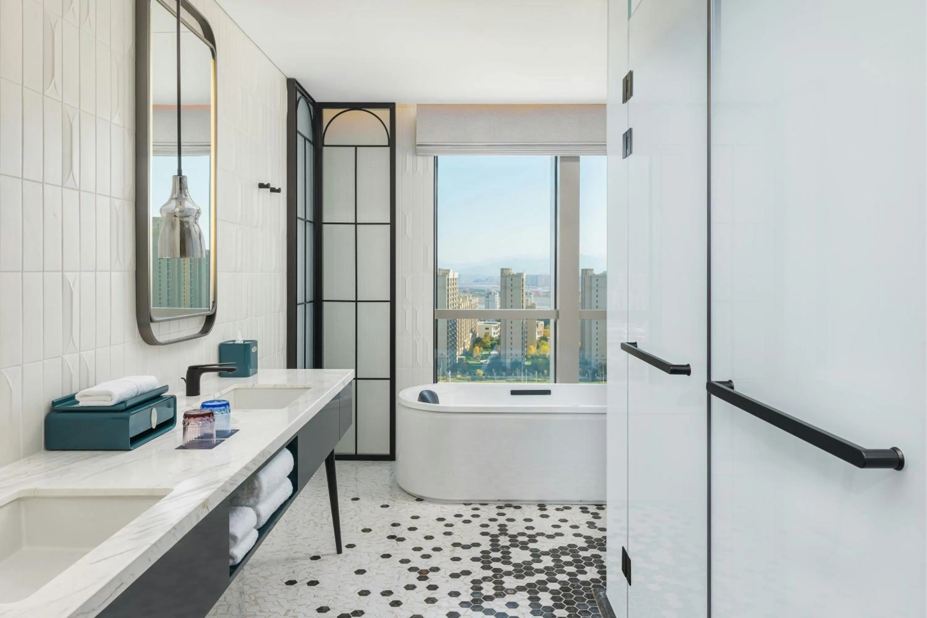 Bathroom in Renaissance Qingdao Hotel