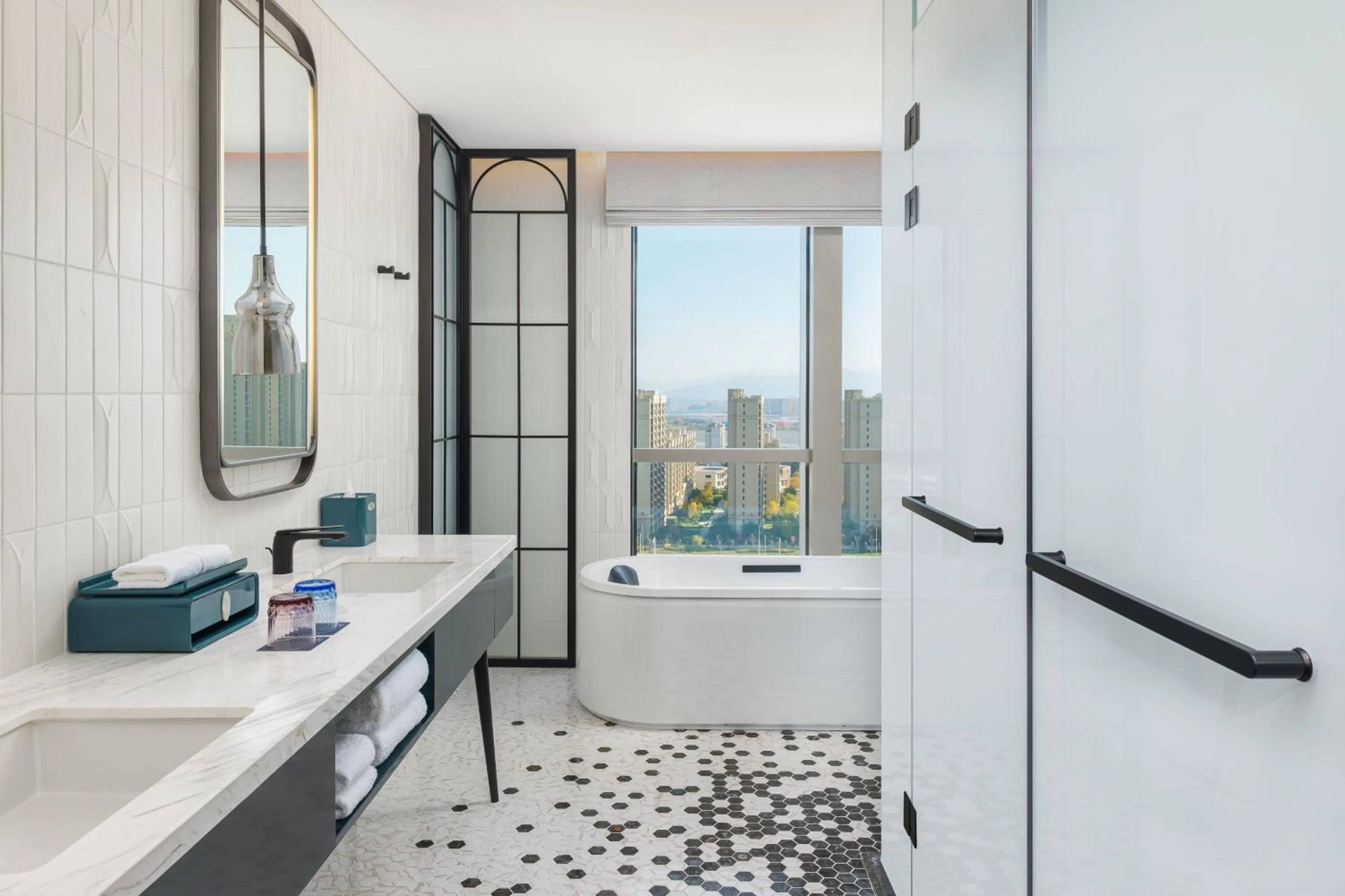 Bathroom in Renaissance Qingdao Hotel