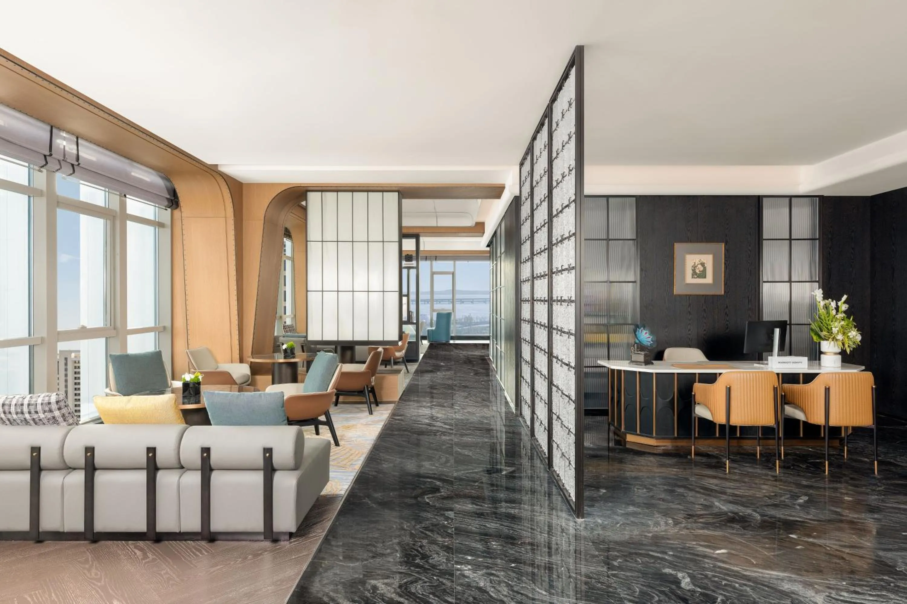 Seating area in Renaissance Qingdao Hotel