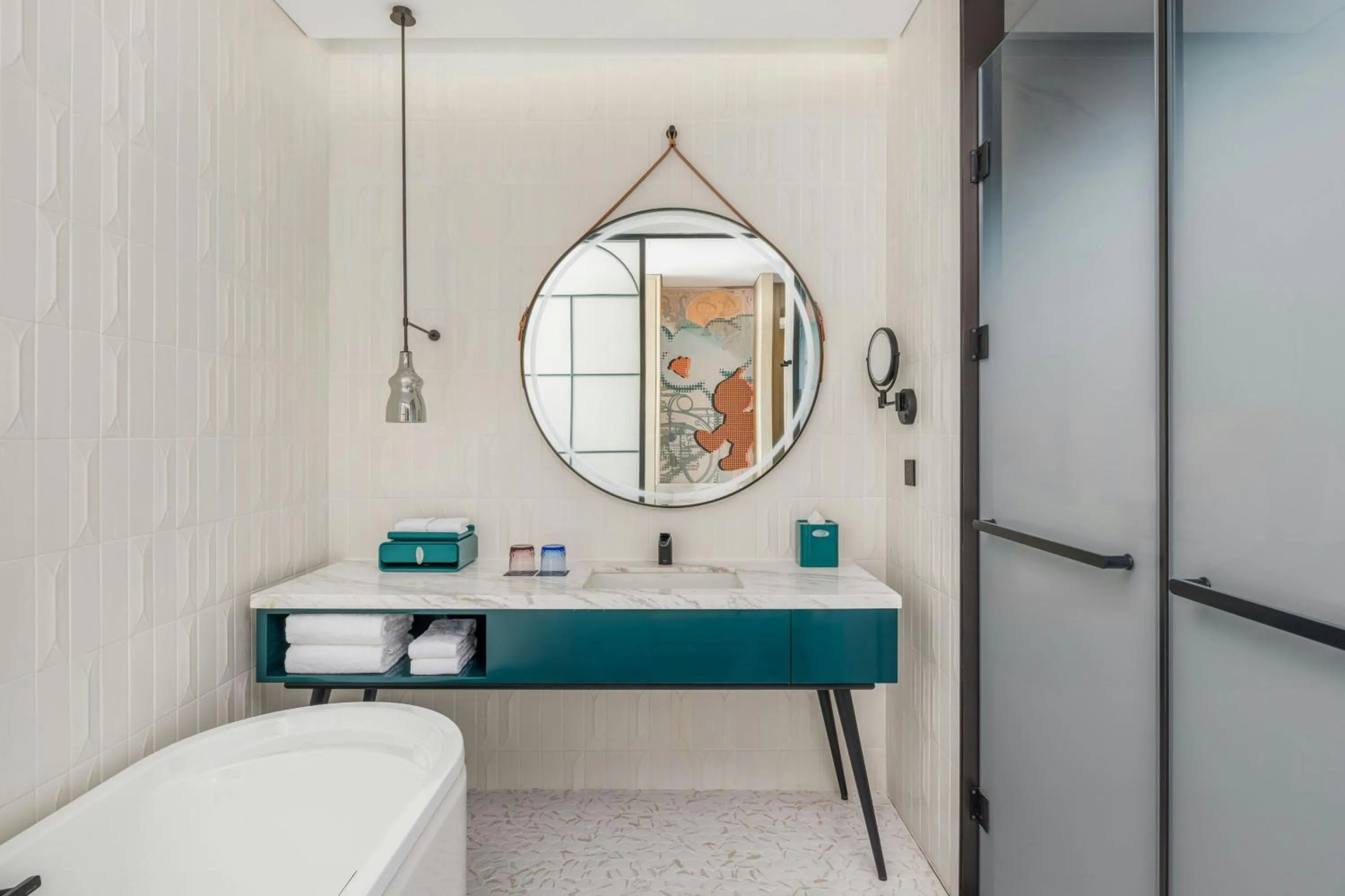 Bathroom in Renaissance Qingdao Hotel