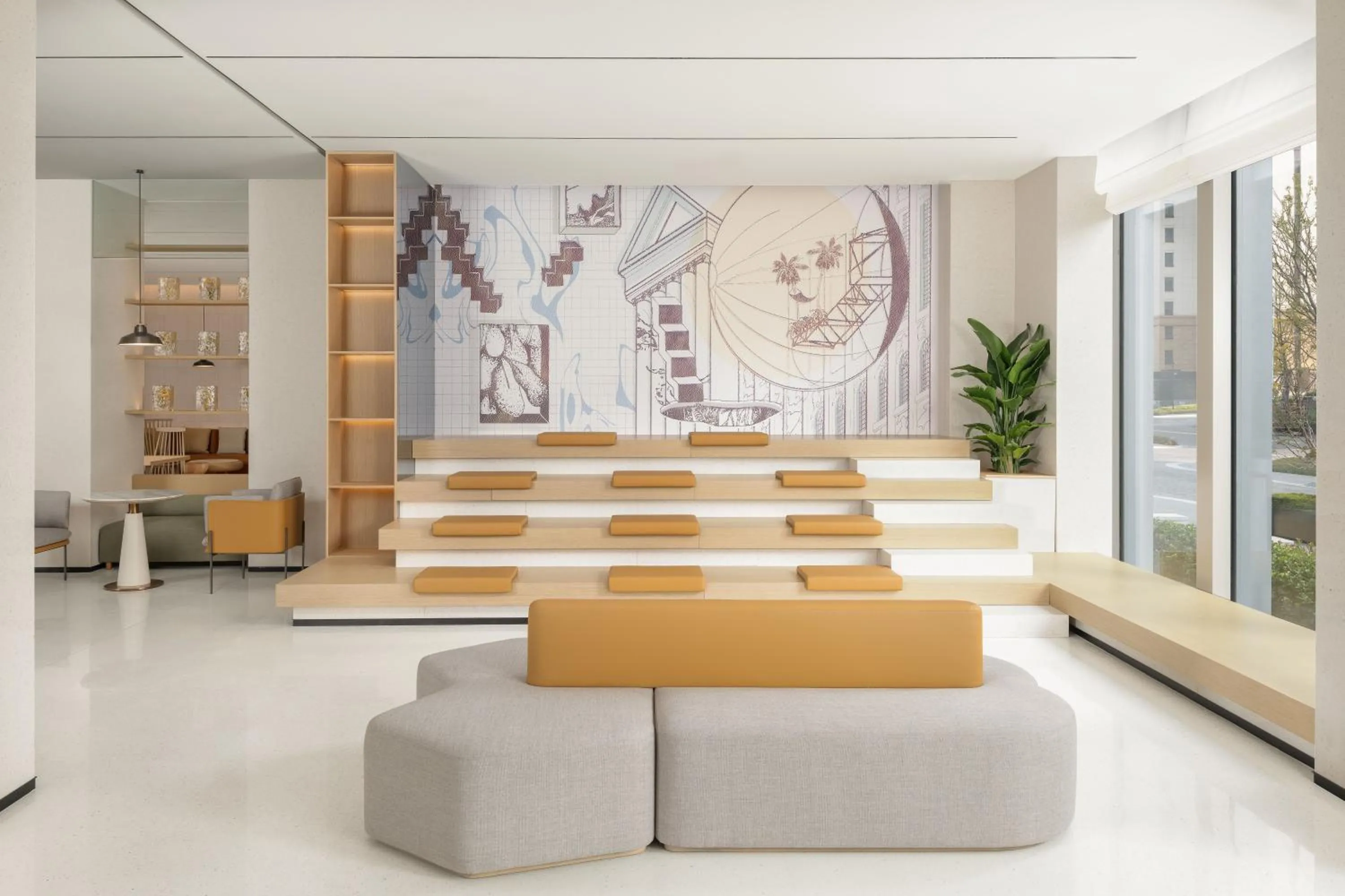 Seating area, Bed in Element Qingdao