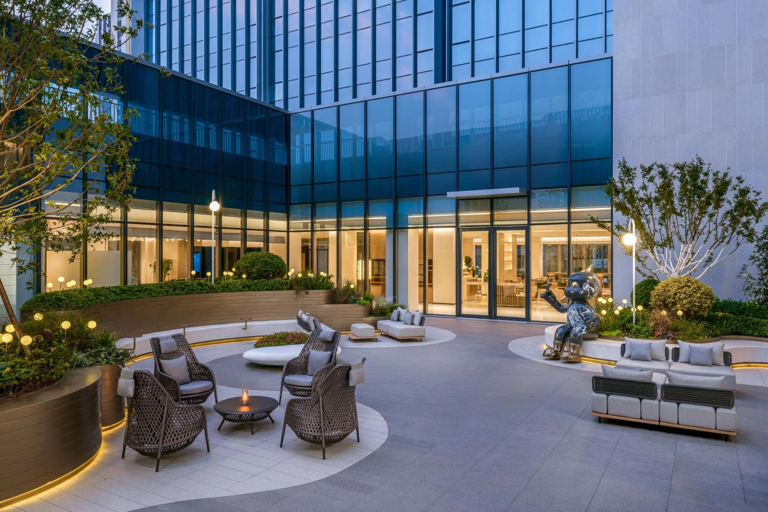 Inner courtyard view in Element Qingdao