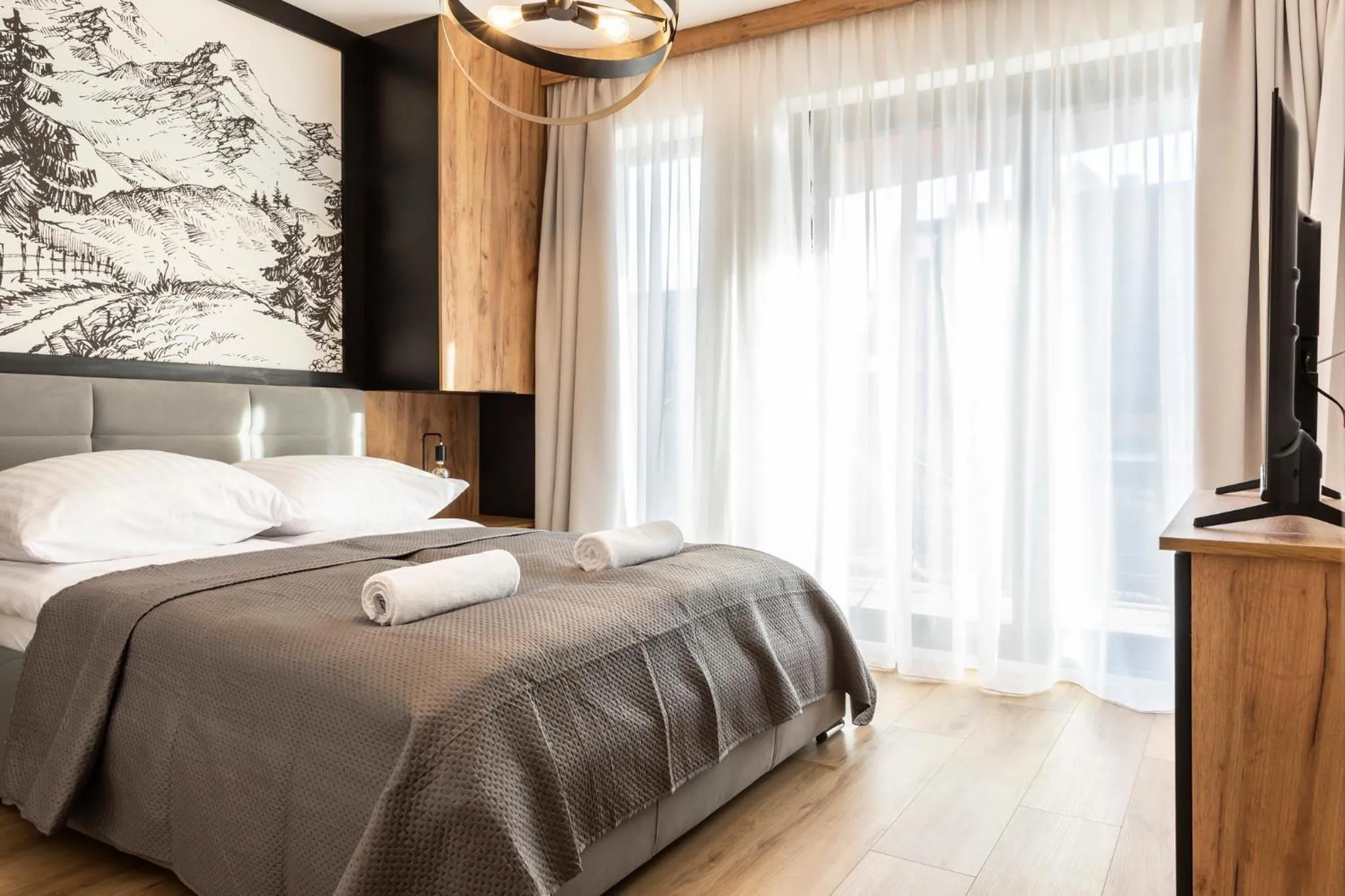 Bed in Oberconiówka Residence SPA - Mountain Base - Jaccuzi&Sauna