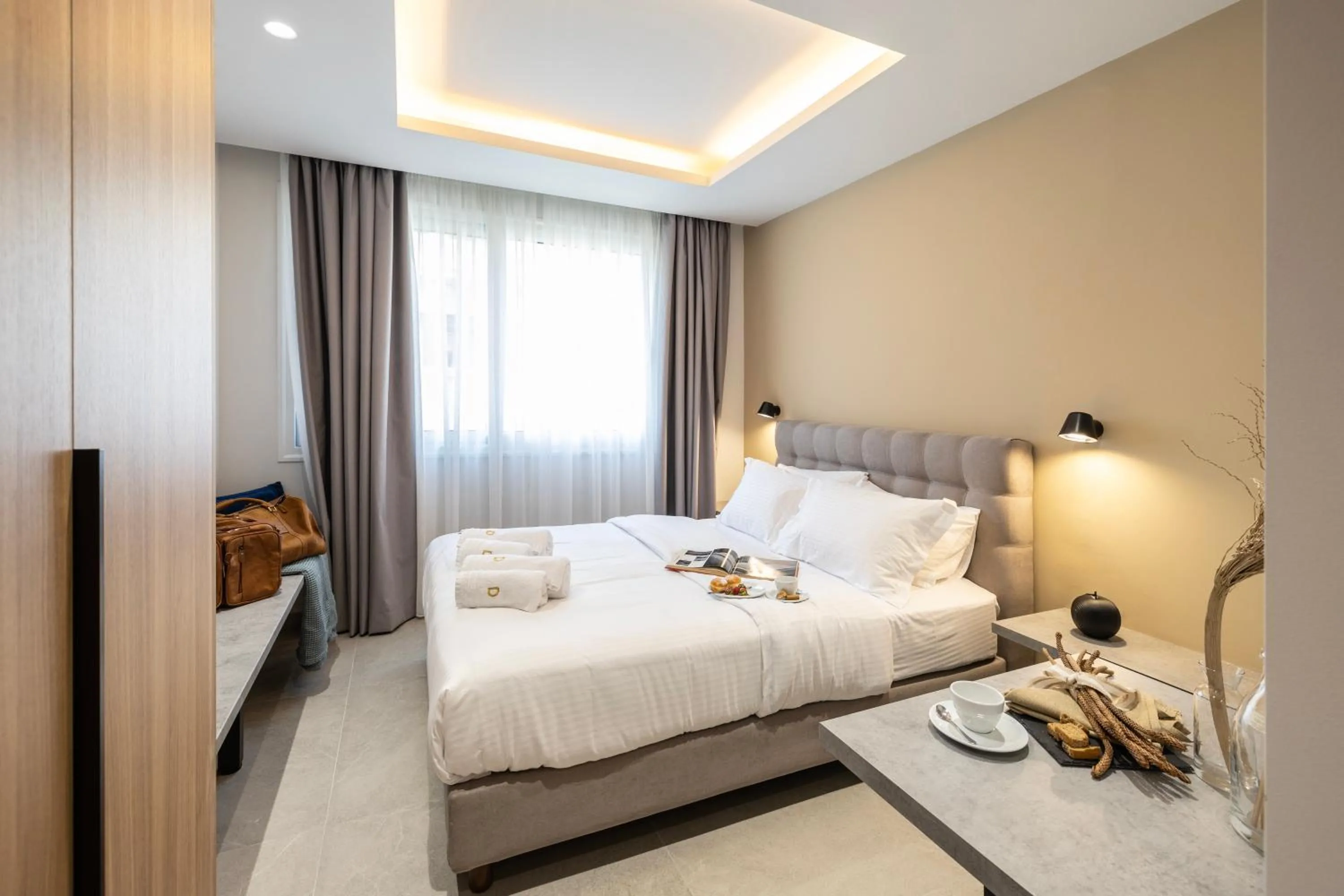 Bed in DOMIOS Suites Athens