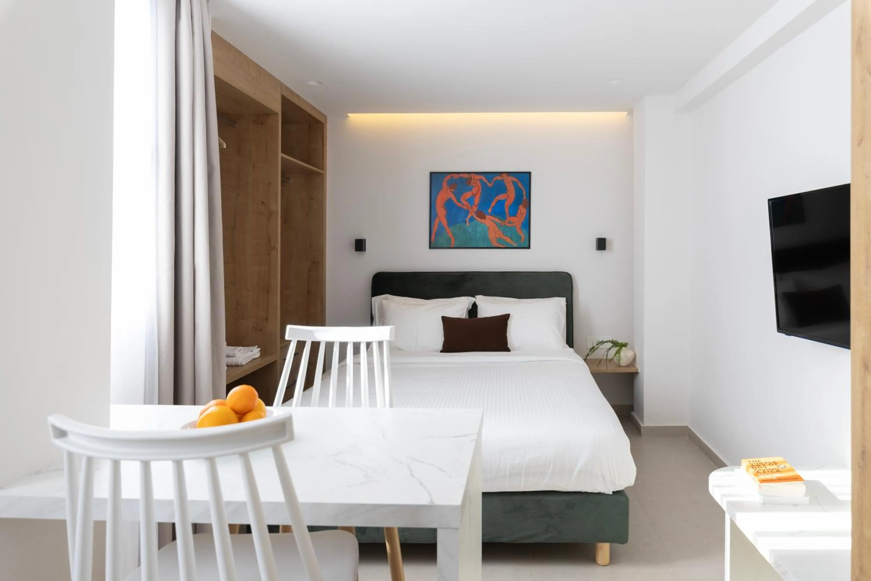 Bed in DOMIOS Suites Athens