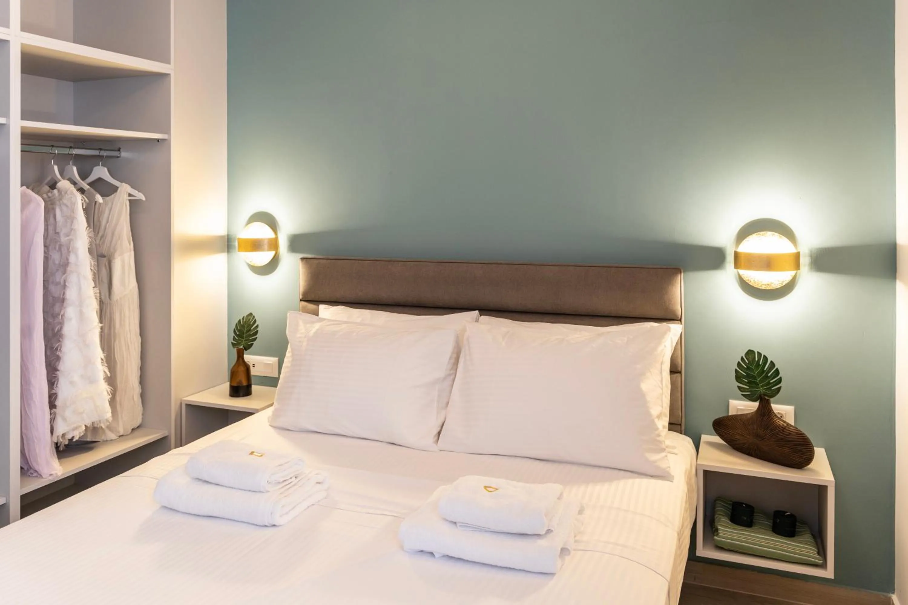 Bed in DOMIOS Suites Athens
