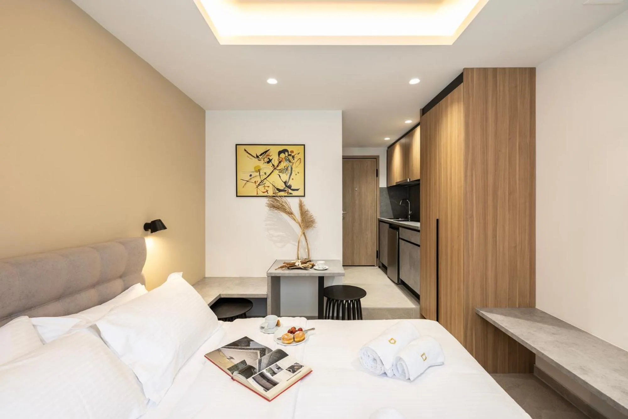 Bed in DOMIOS Suites Athens
