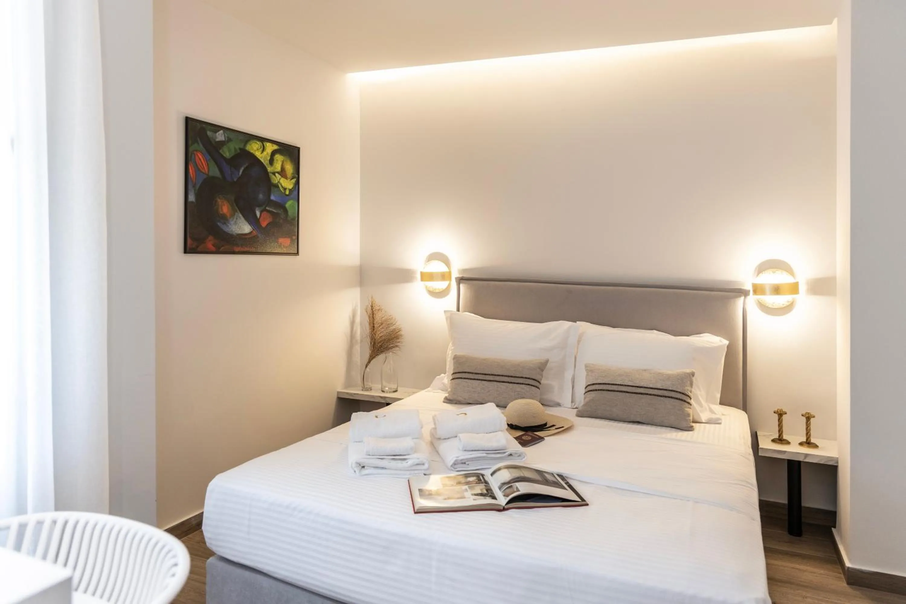Bed in DOMIOS Suites Athens