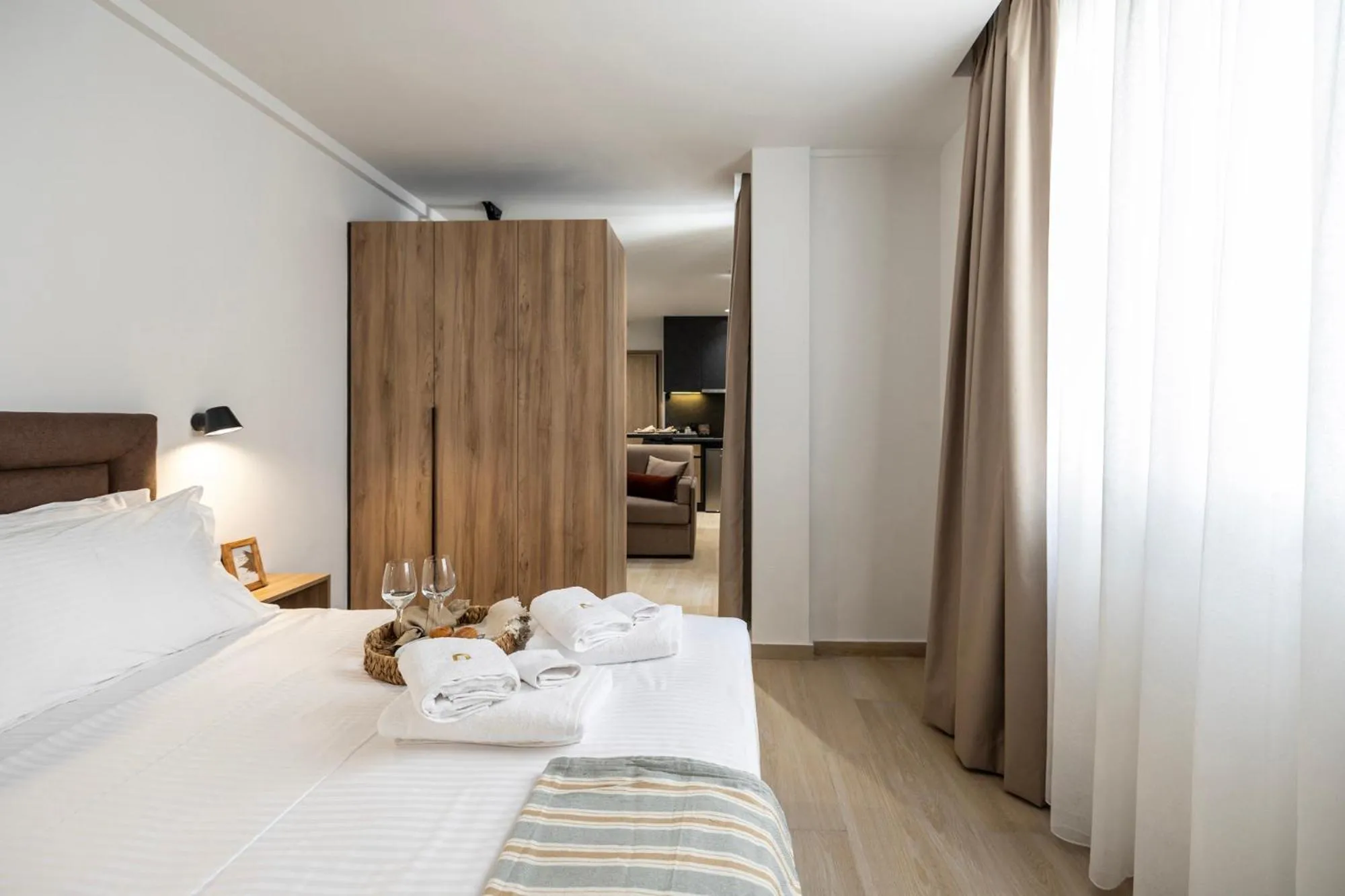 Bed in DOMIOS Suites Athens
