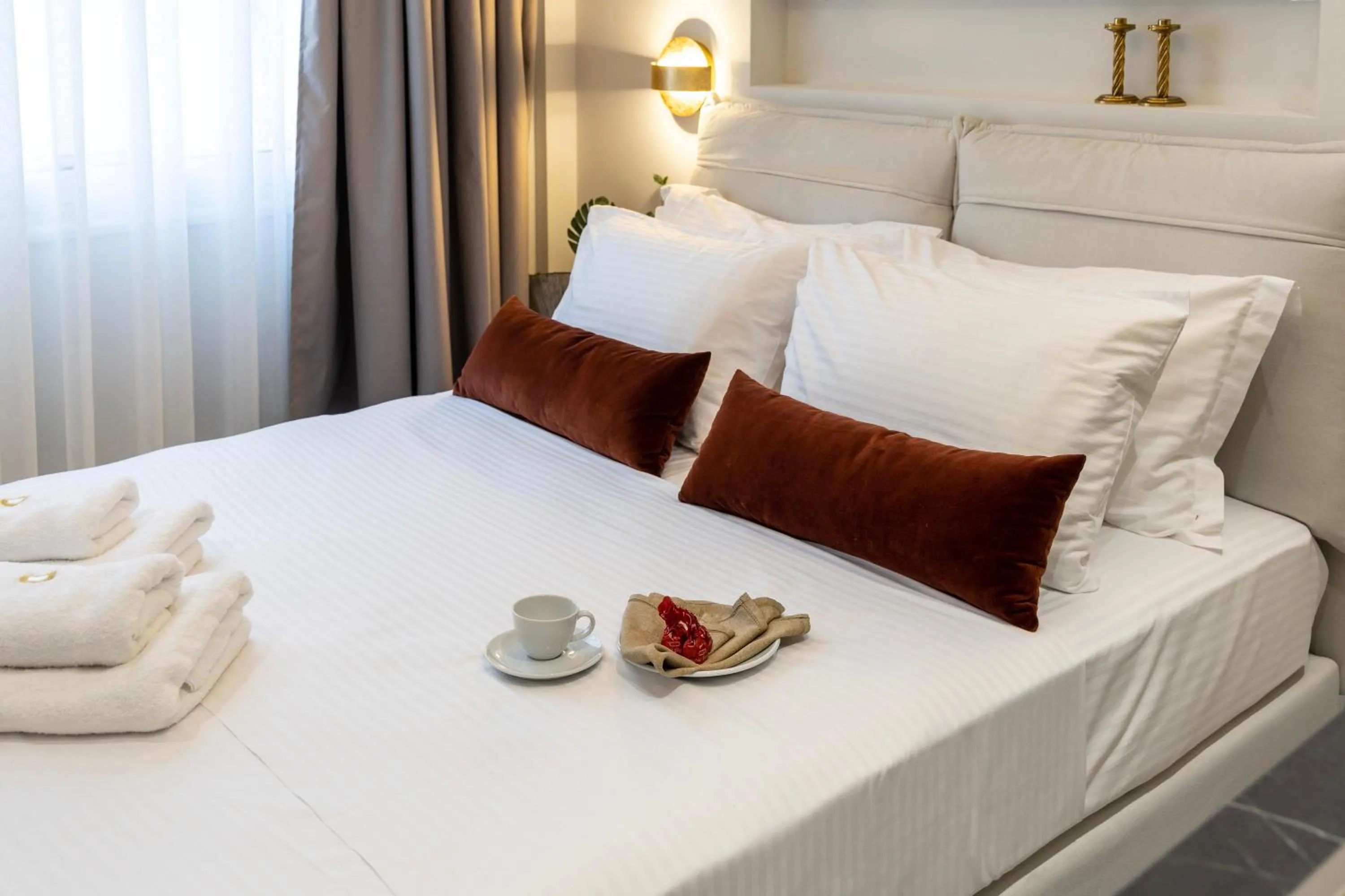 Bed in DOMIOS Suites Athens