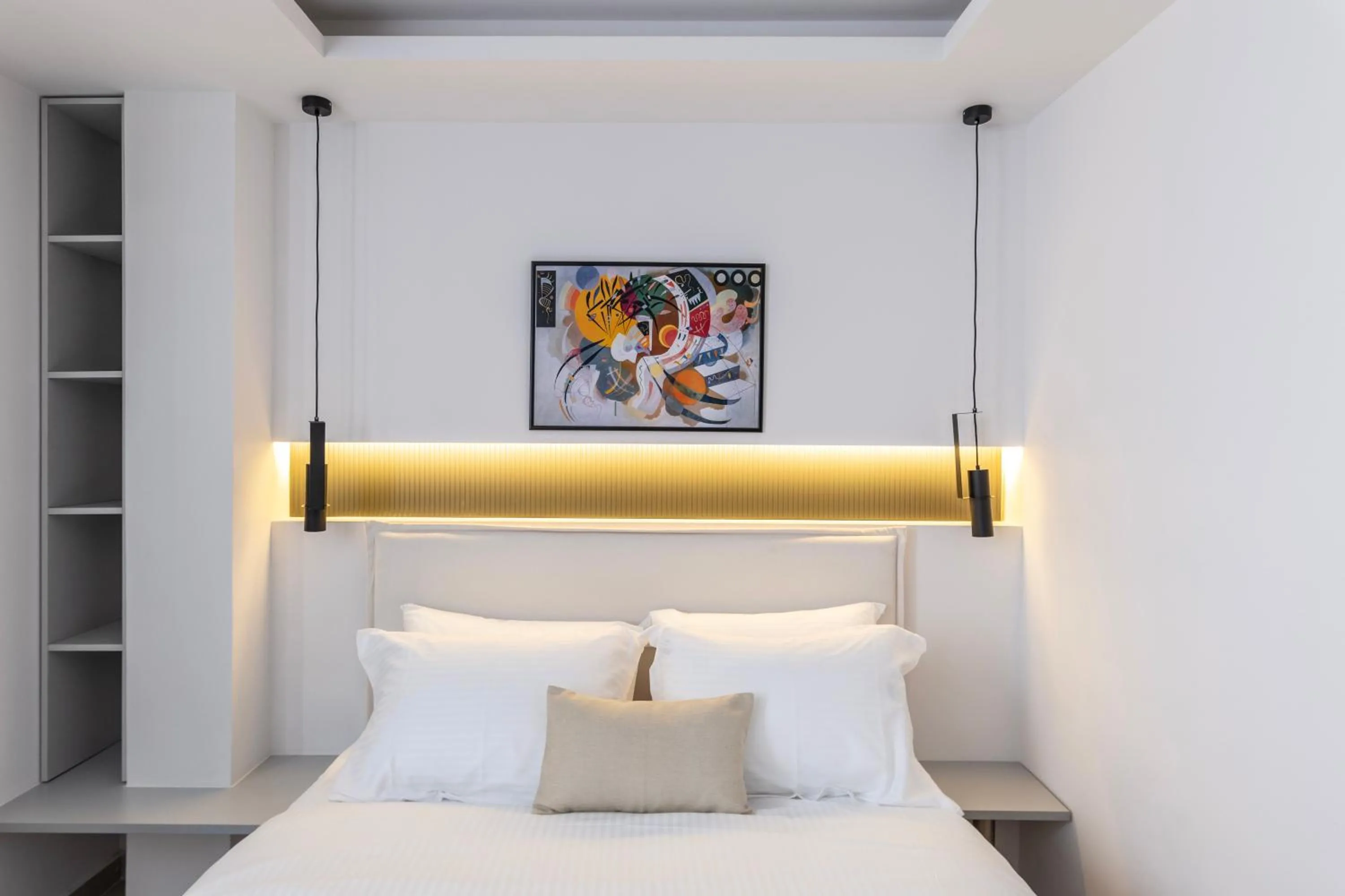 Bed in DOMIOS Suites Athens