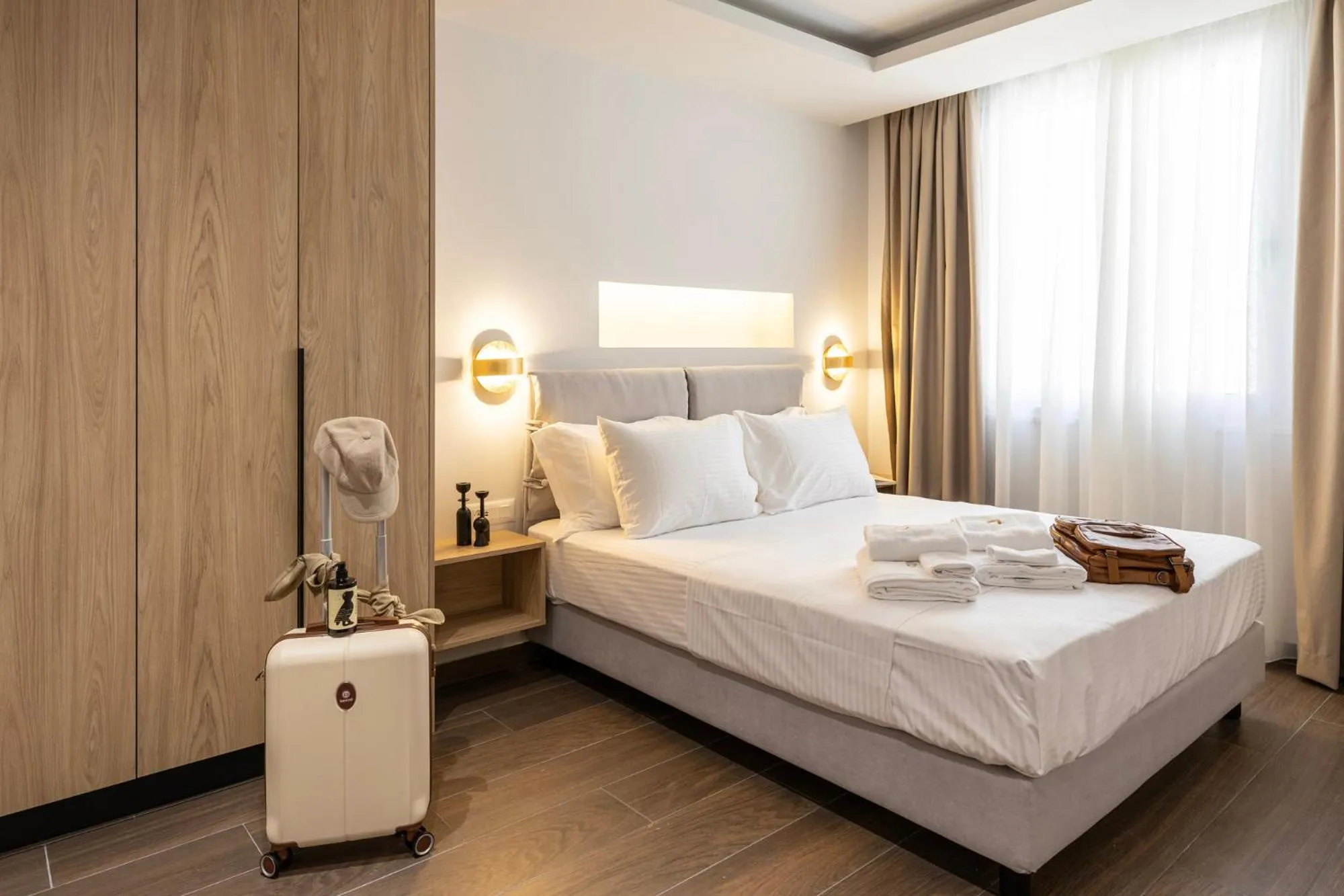 Bed in DOMIOS Suites Athens