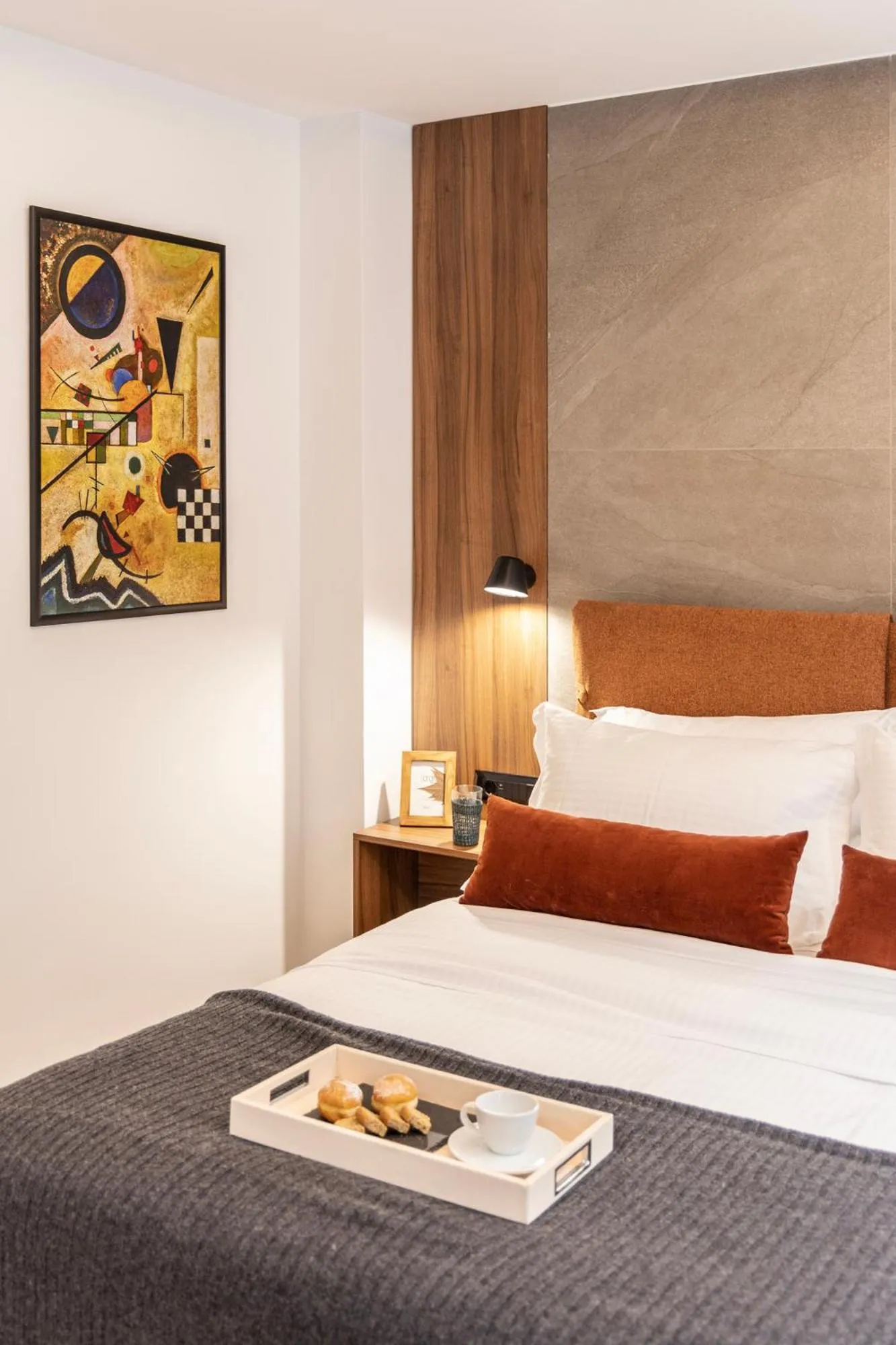 Bed in DOMIOS Suites Athens