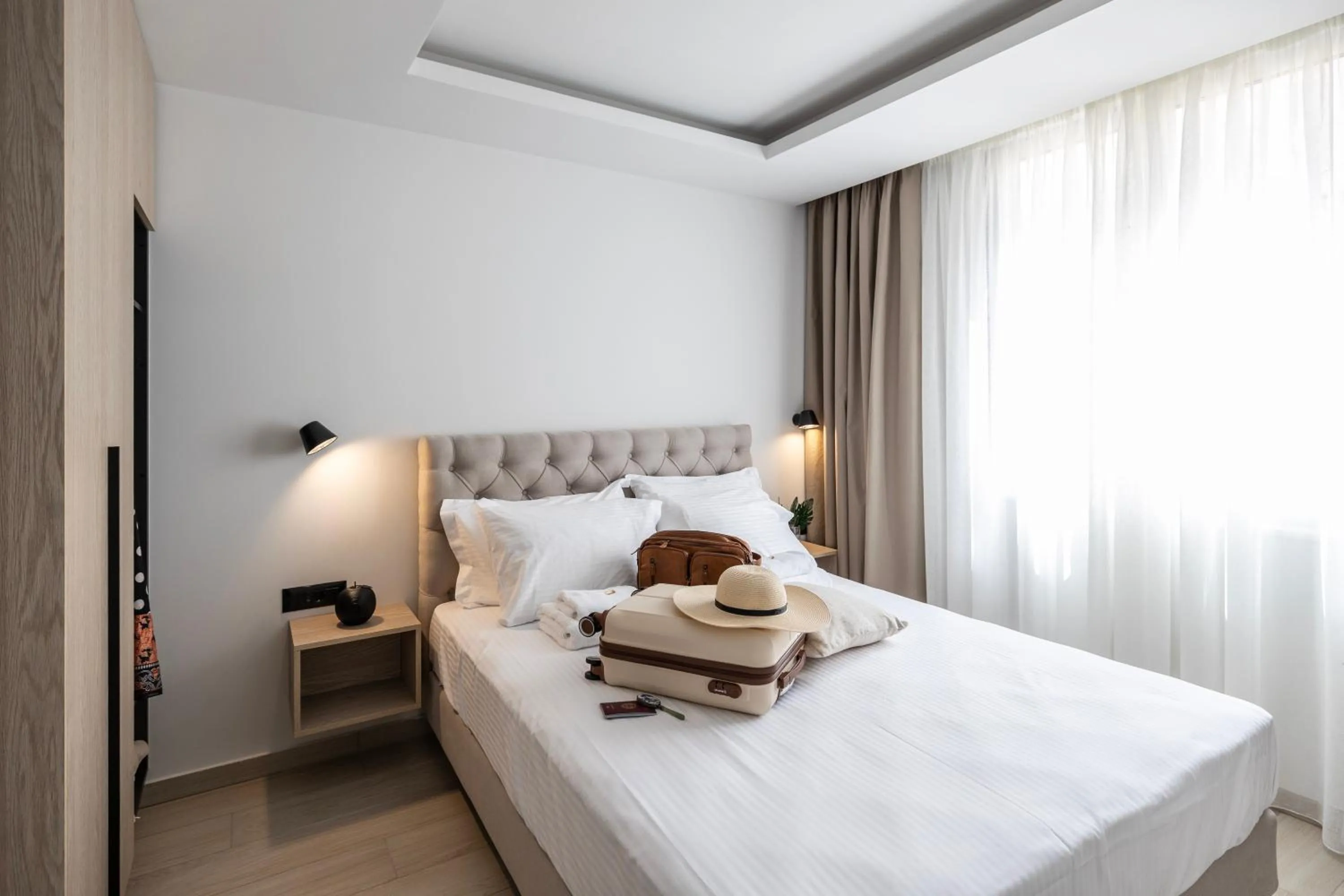 Bed in DOMIOS Suites Athens