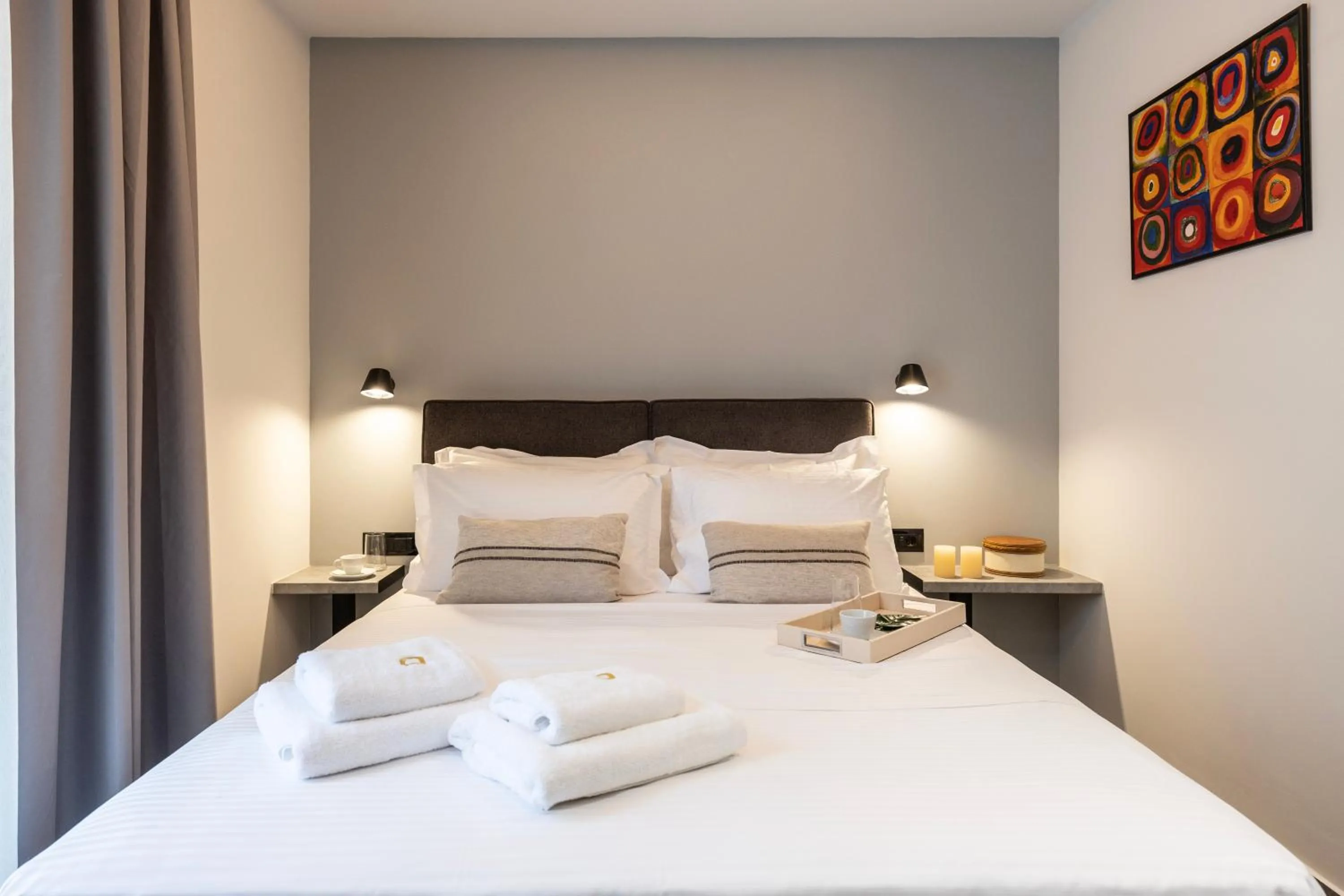 Bed in DOMIOS Suites Athens