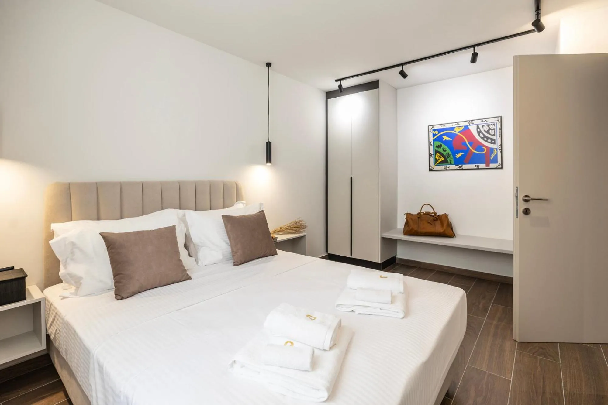 Bed in DOMIOS Suites Athens