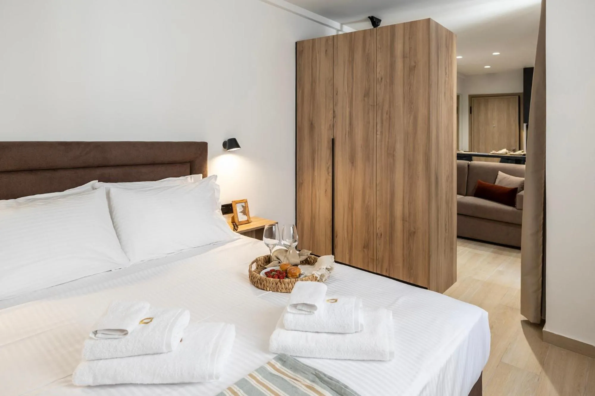 Bed in DOMIOS Suites Athens
