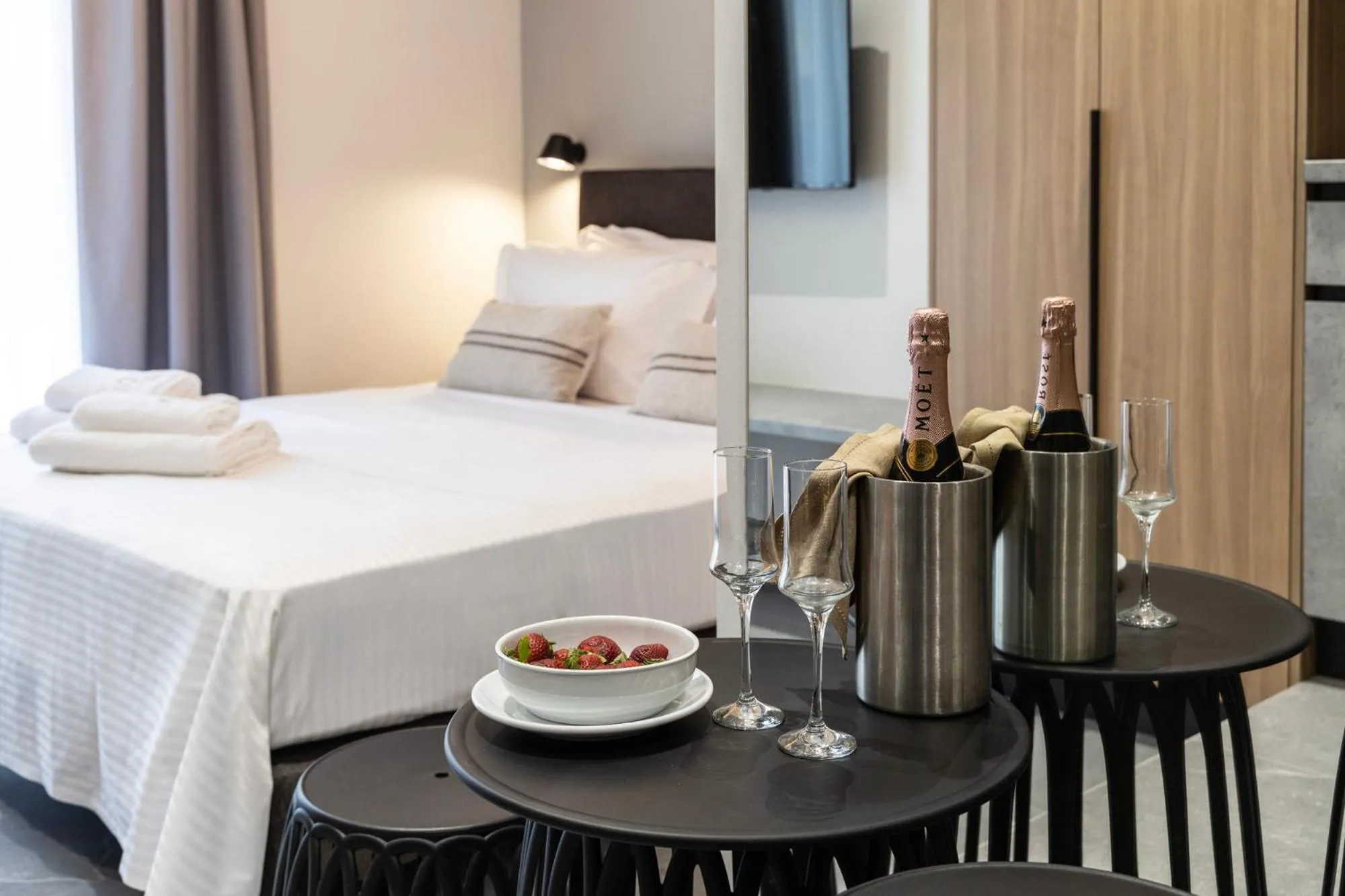 Bed in DOMIOS Suites Athens