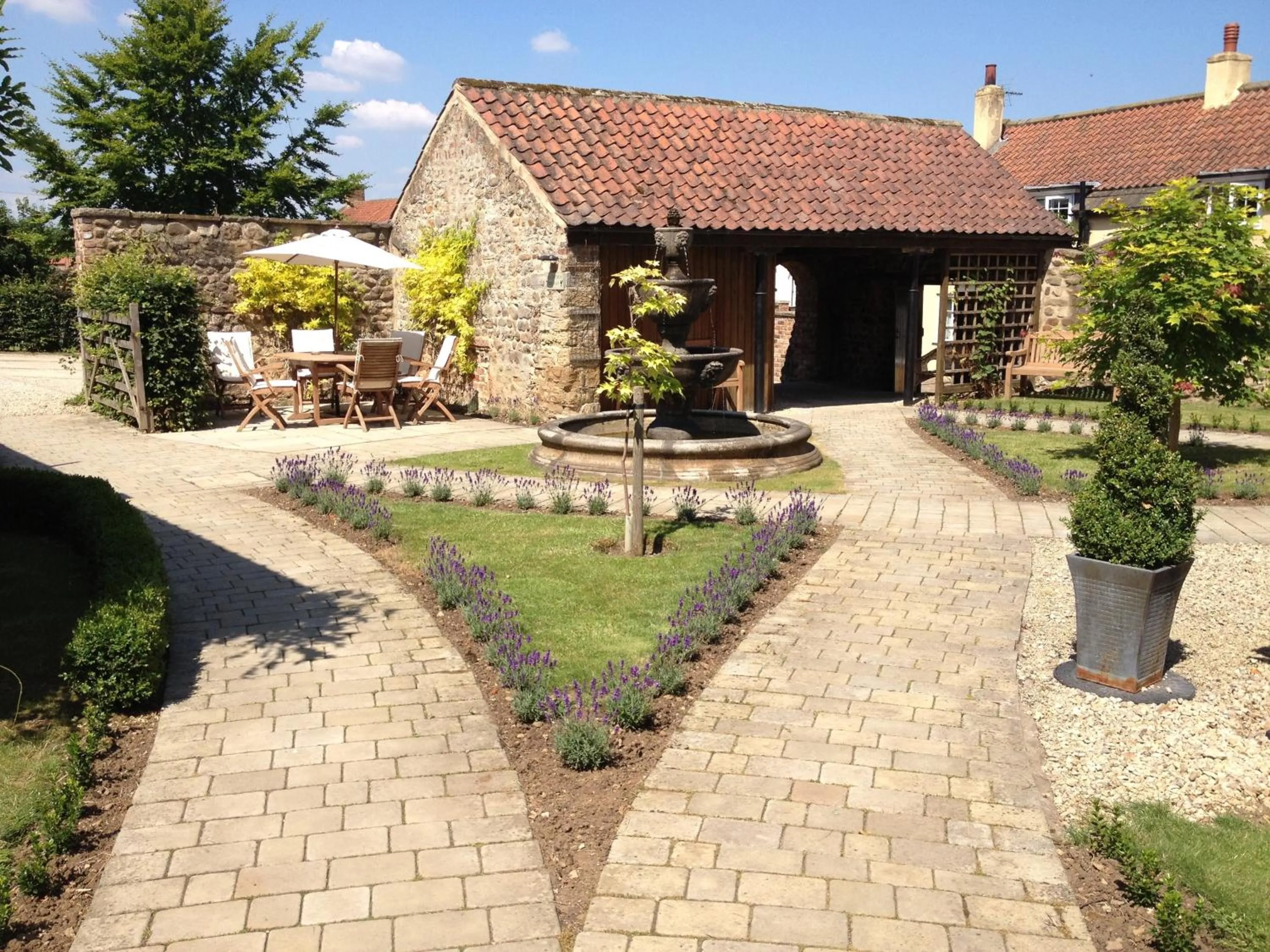 Garden view in The Old Coach House