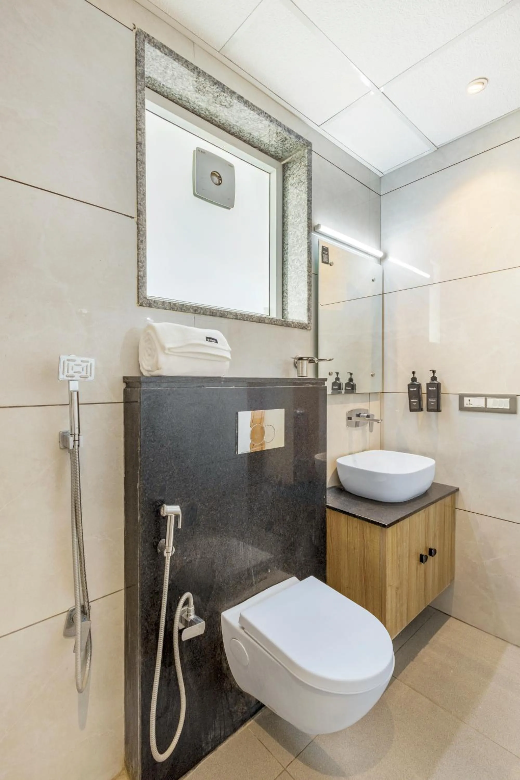 Toilet in Wandr Hotel Medicity Gurugram, Near Medanta Hospital