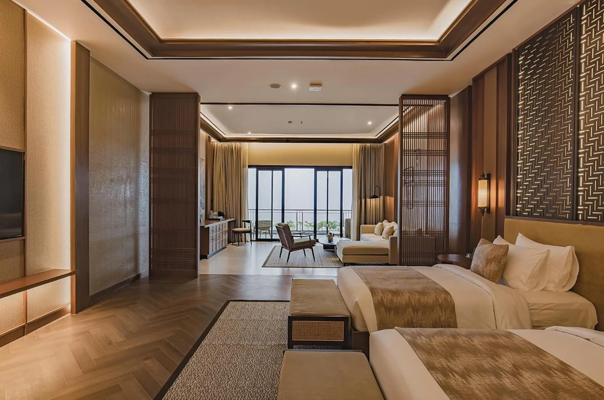 Bed in Plataran Puncak Suites