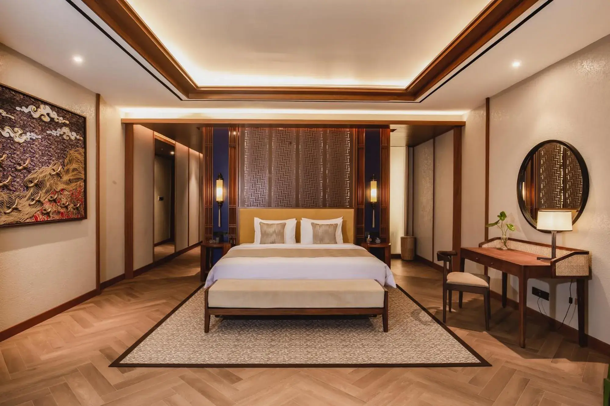 Bed in Plataran Puncak Suites Bed in Plataran Puncak Suites