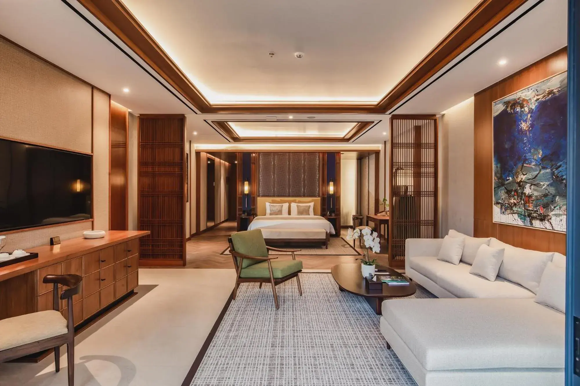 Bed in Plataran Puncak Suites Bed in Plataran Puncak Suites