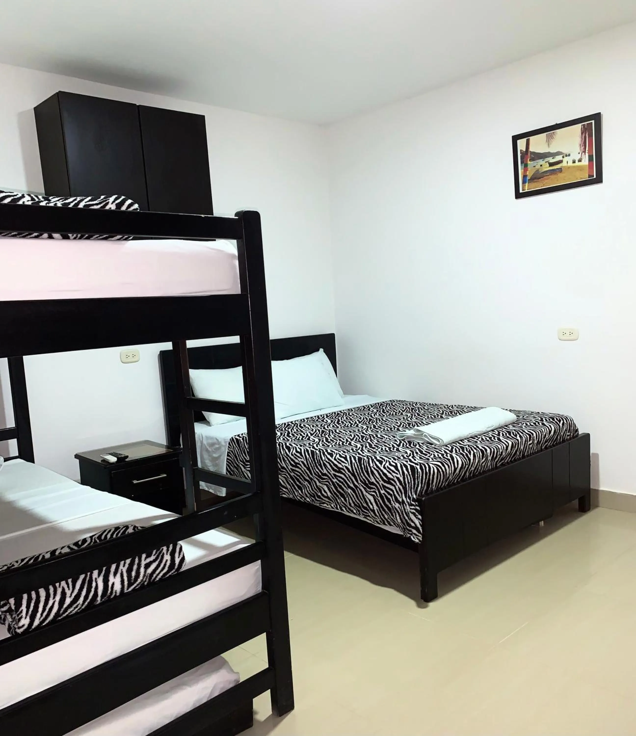 air conditioner, Bed in Hostal Viña del Mar