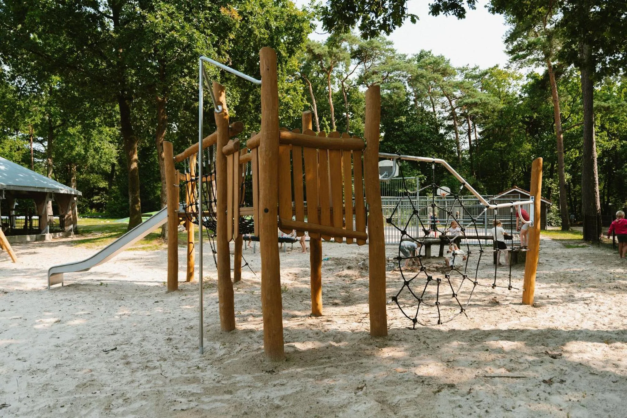 Children play ground in Recreatiepark de Vossenburcht IJhorst