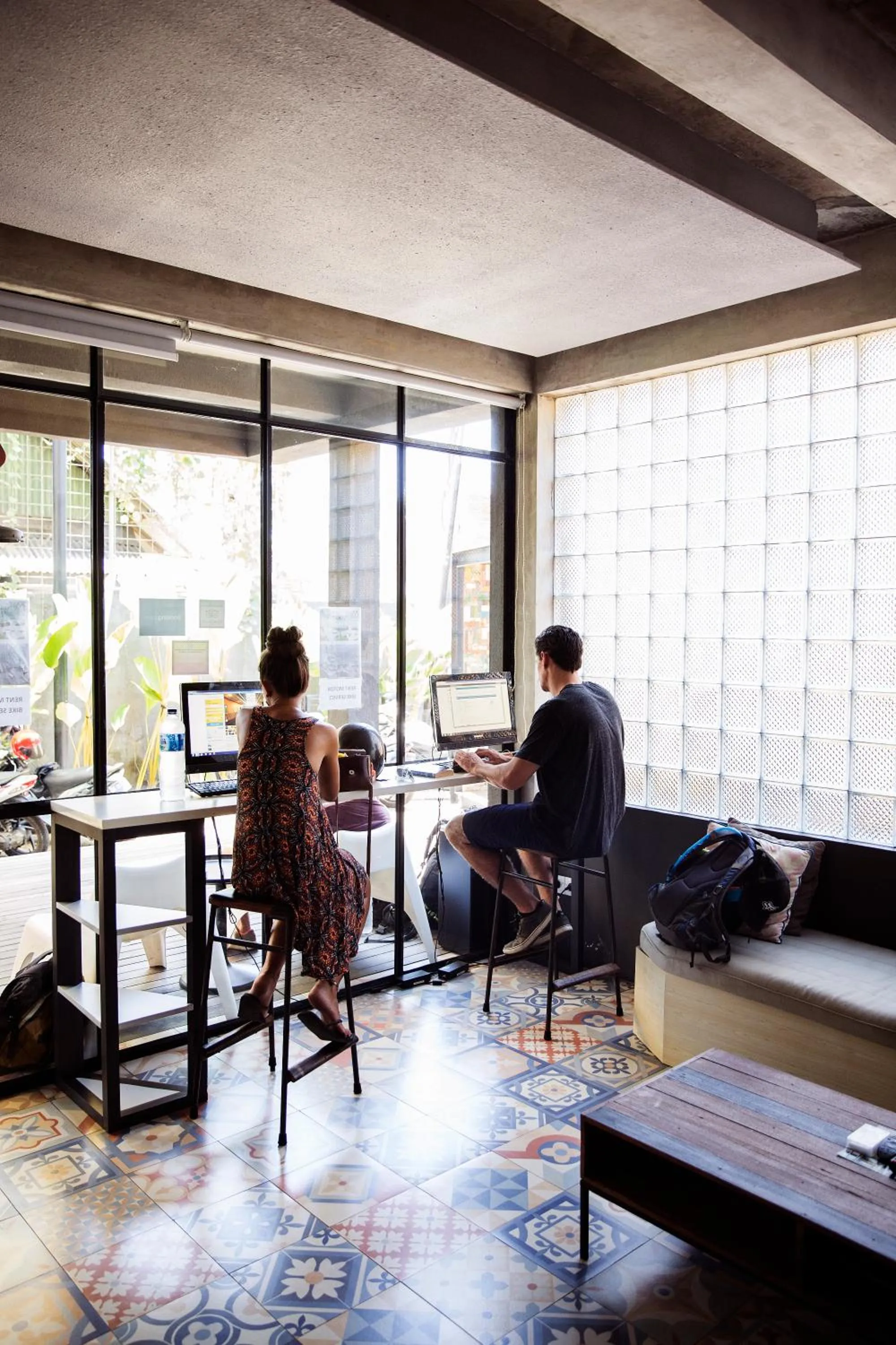 Communal lounge/ TV room in M Boutique Hostel
