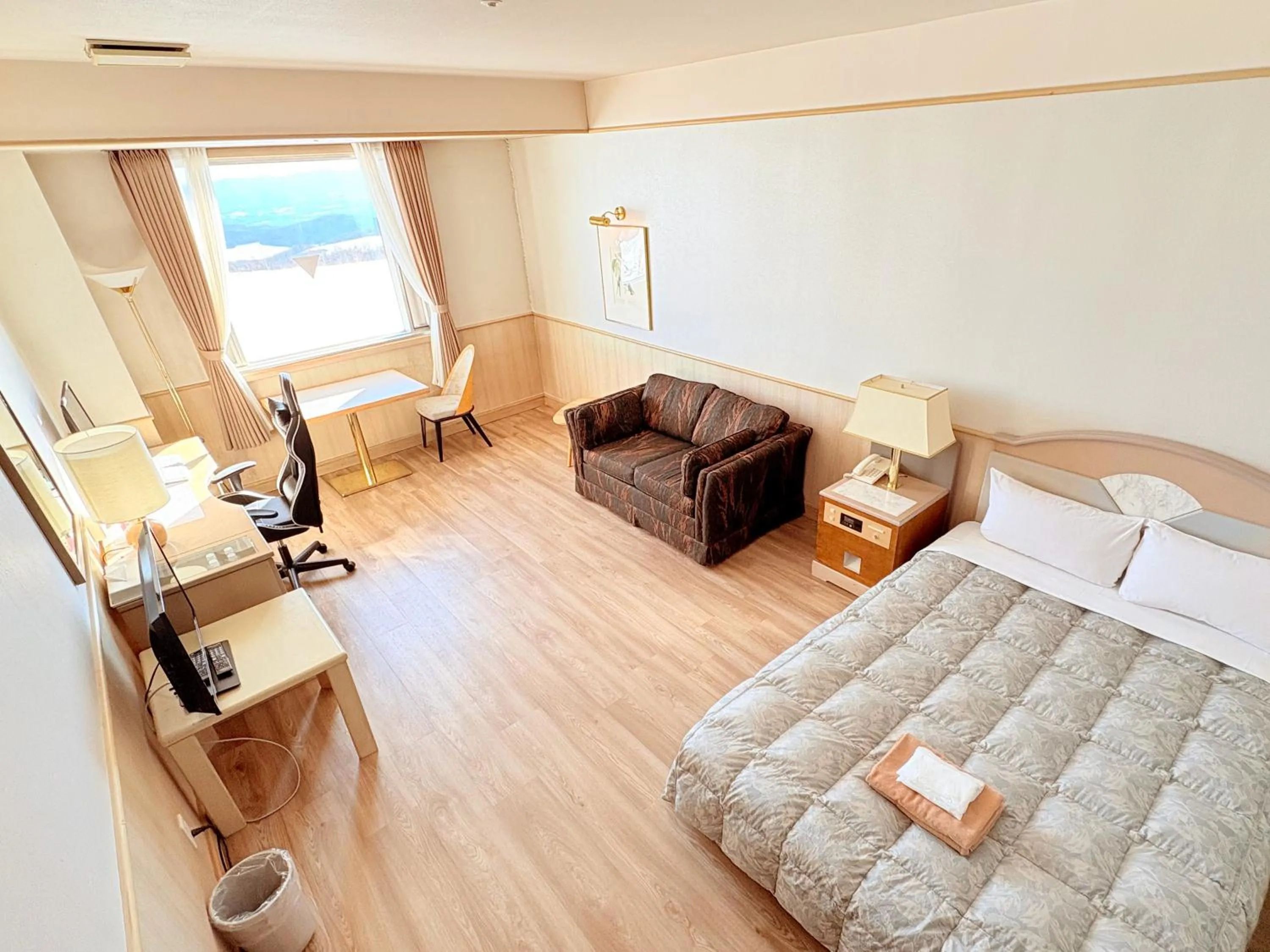 Bed in Palcall Tsumagoi Resort Ski & Hotel