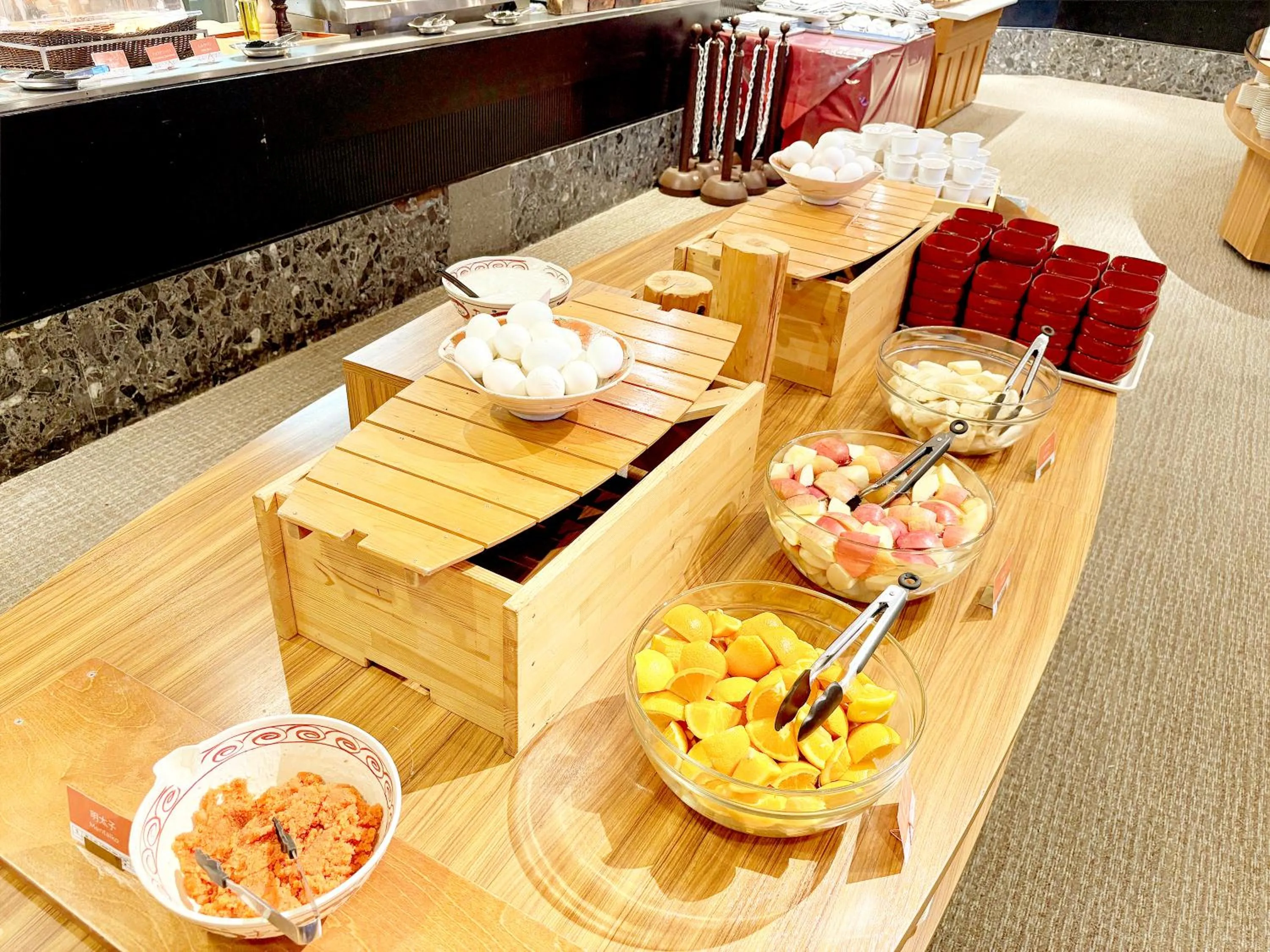 Buffet breakfast in Palcall Tsumagoi Resort Ski & Hotel