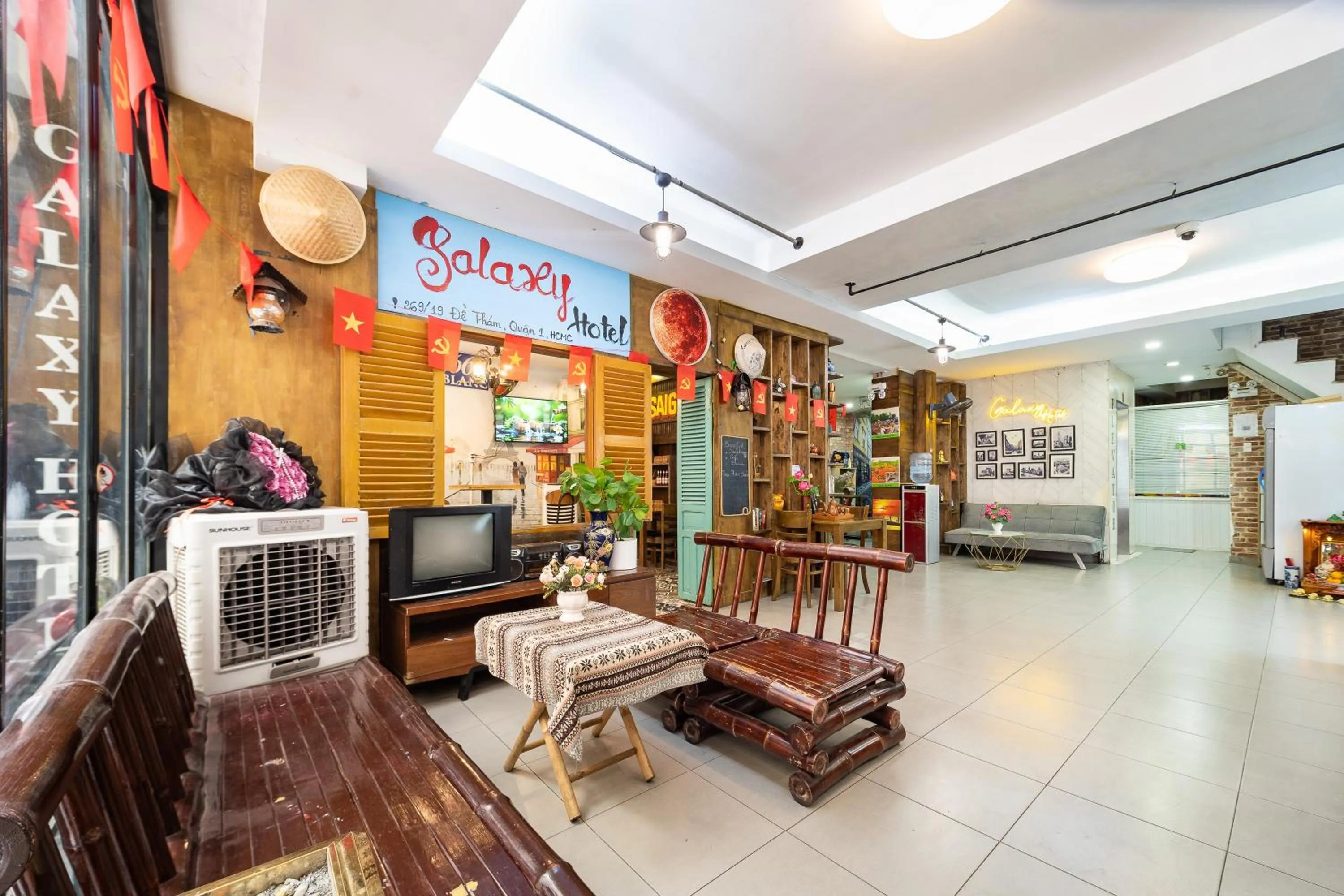 Communal lounge/ TV room in Galaxy Boutique Sai Gon Central Hotel