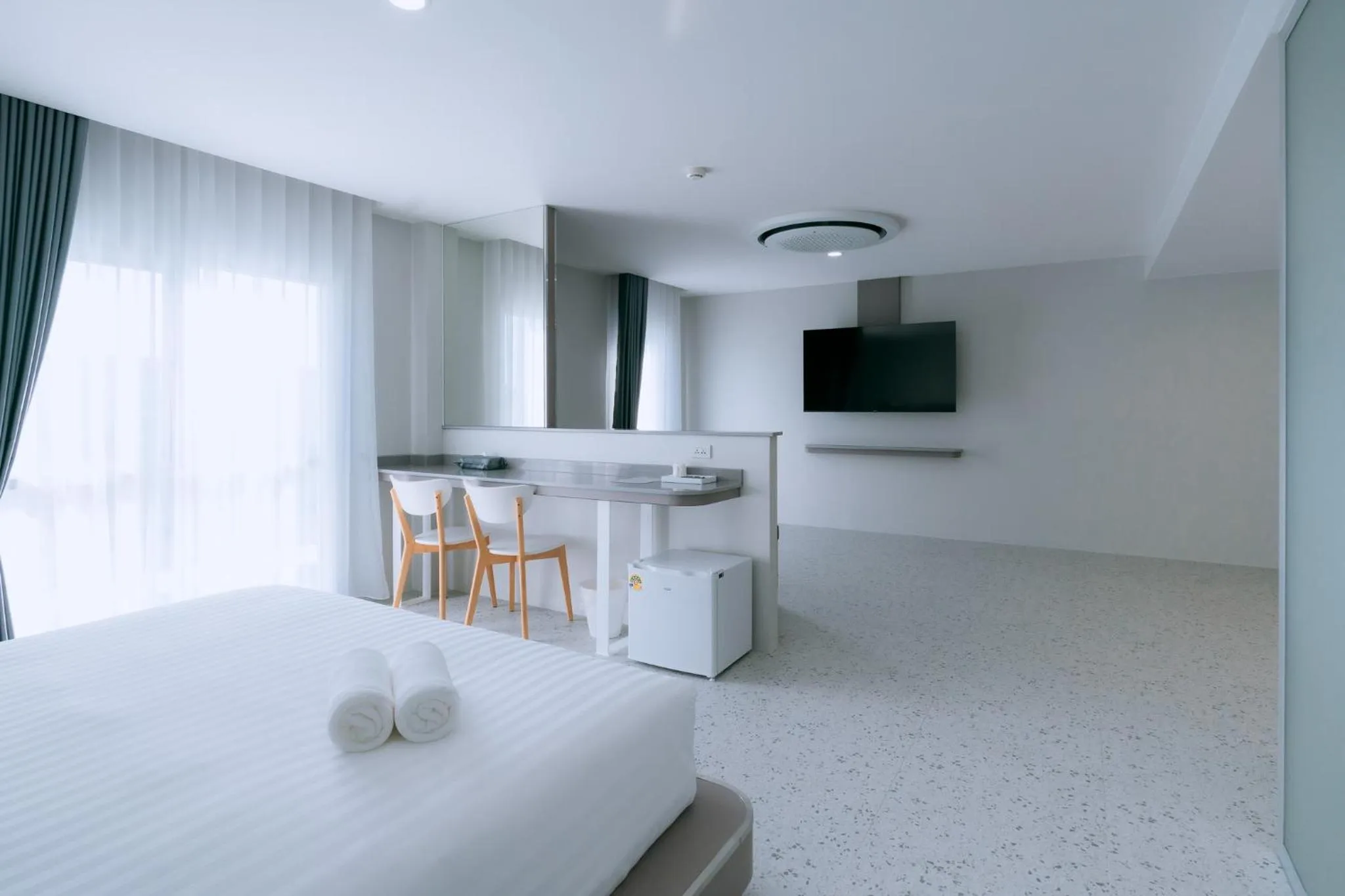 View (from property/room), Bed in One Budget Hotel Chiangrai Bypass-East