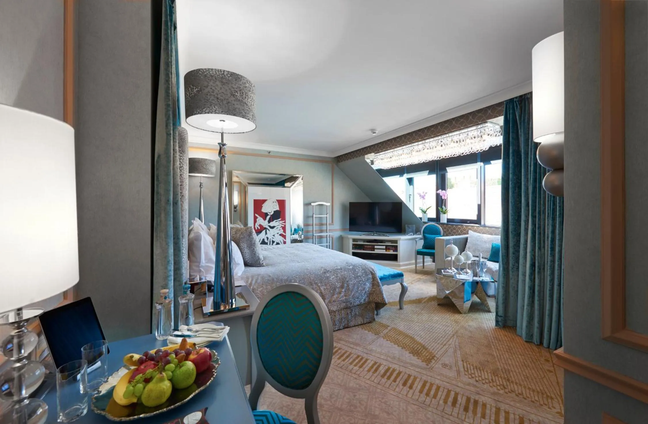 Living room, Bed in Aria Hotel Budapest by Library Hotel Collection