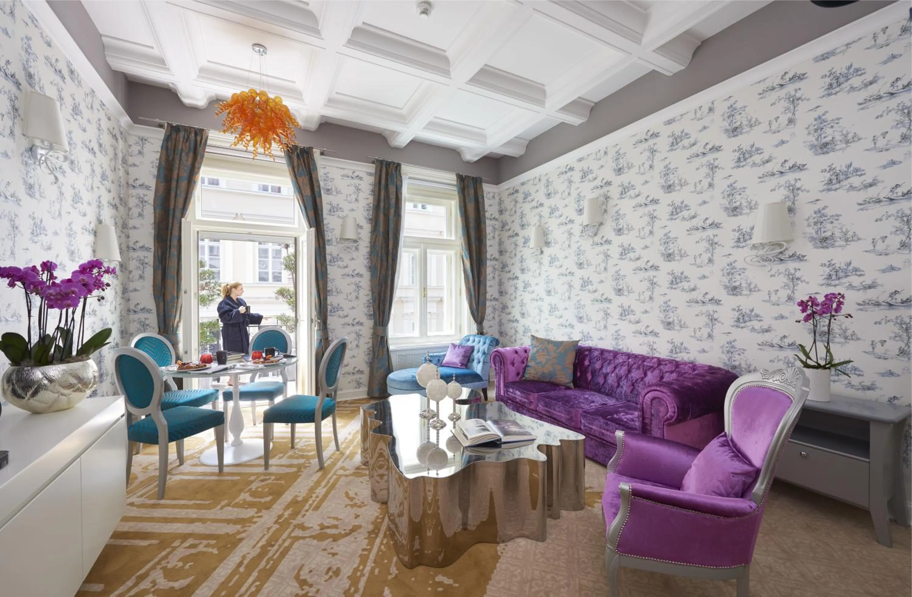 People in Aria Hotel Budapest by Library Hotel Collection